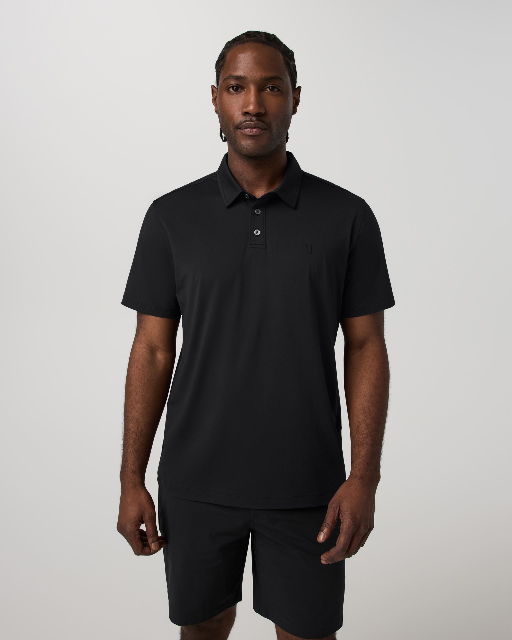 Short Sleeve Travellite Polo | Black