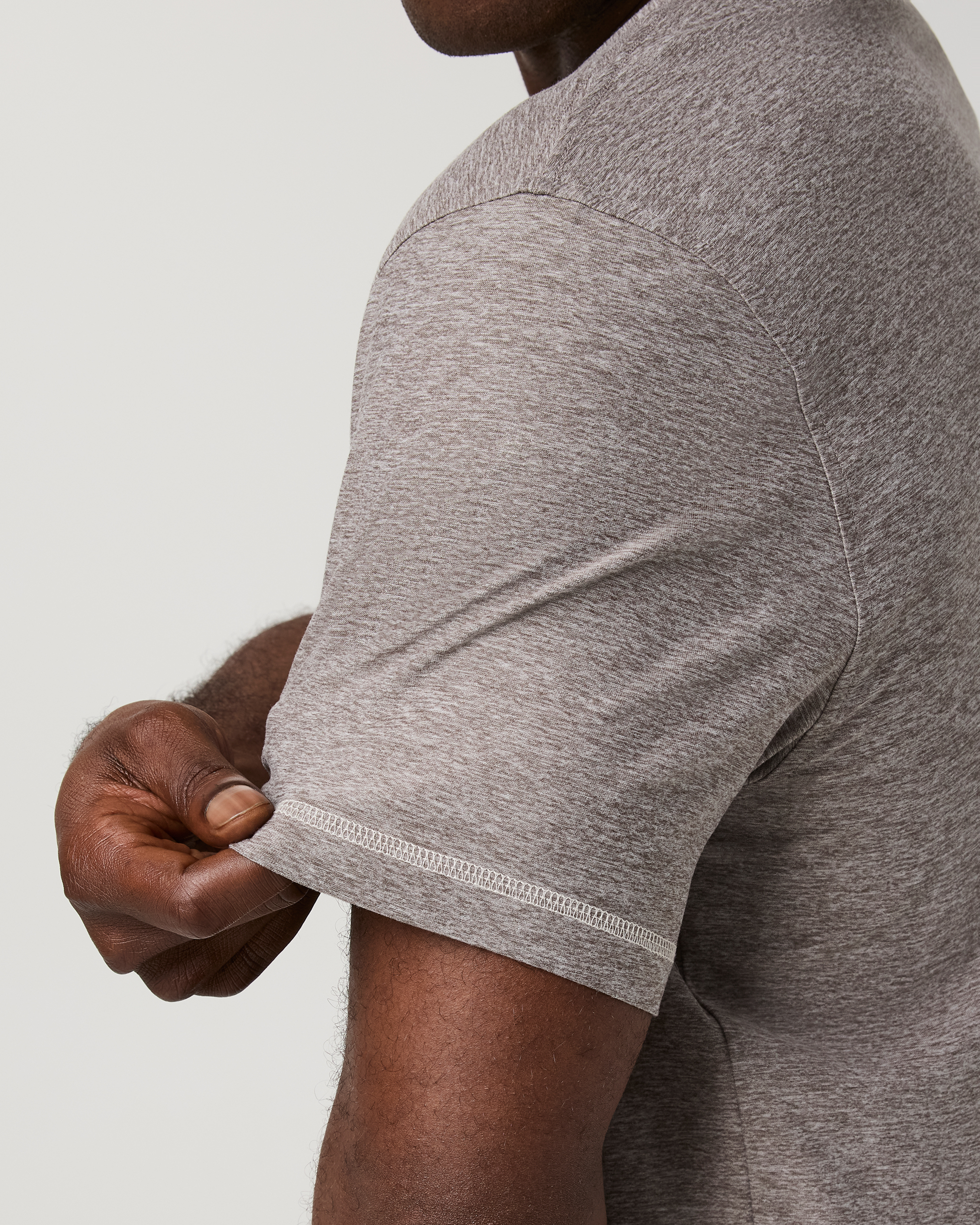 Short Sleeve Strato Tech Tee - Contrast | Heather Grey - Image 3