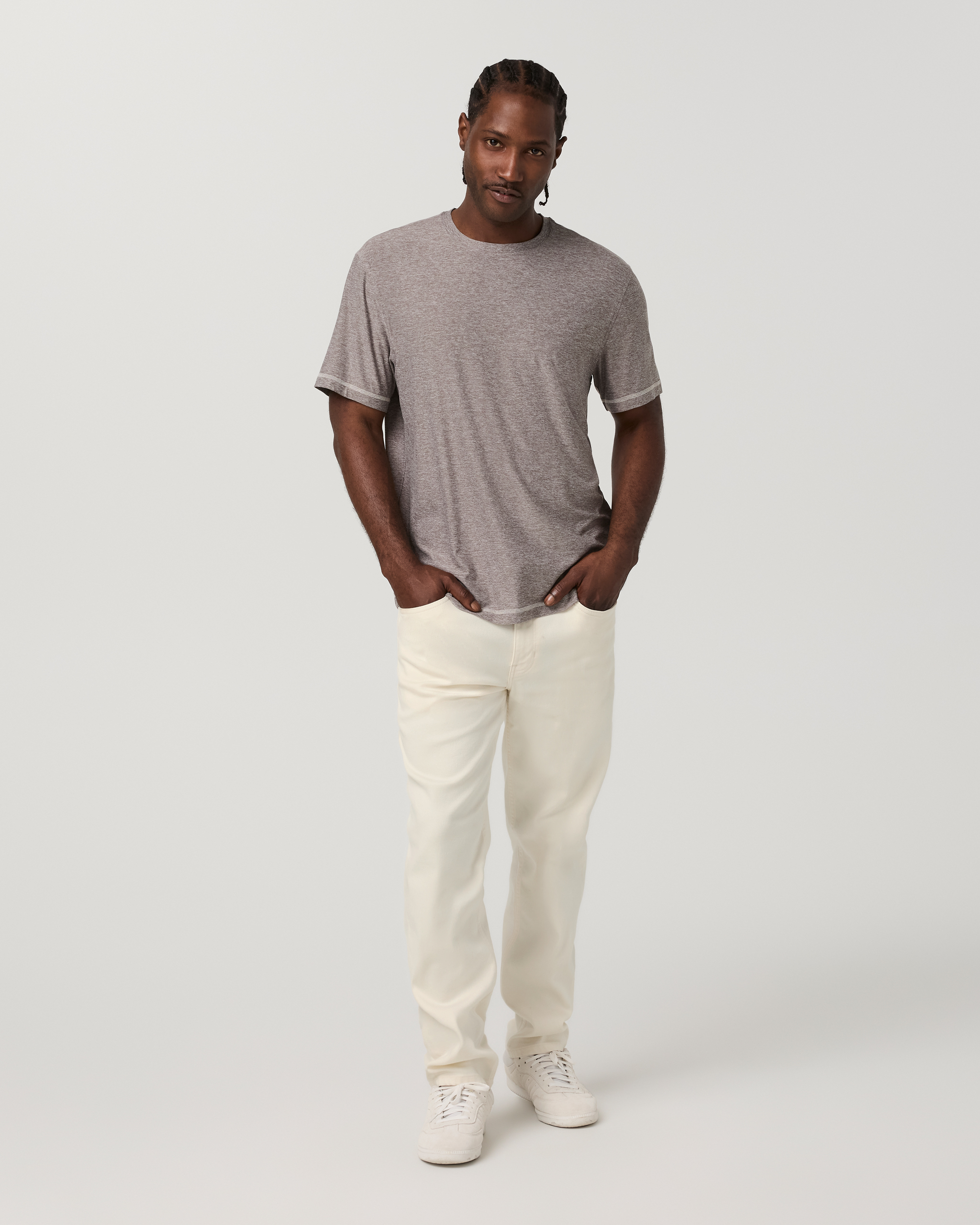 Short Sleeve Strato Tech Tee - Contrast | Heather Grey - Image 5