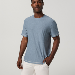 Short Sleeve Strato Tech Tee - Contrast | Waterfall Heather