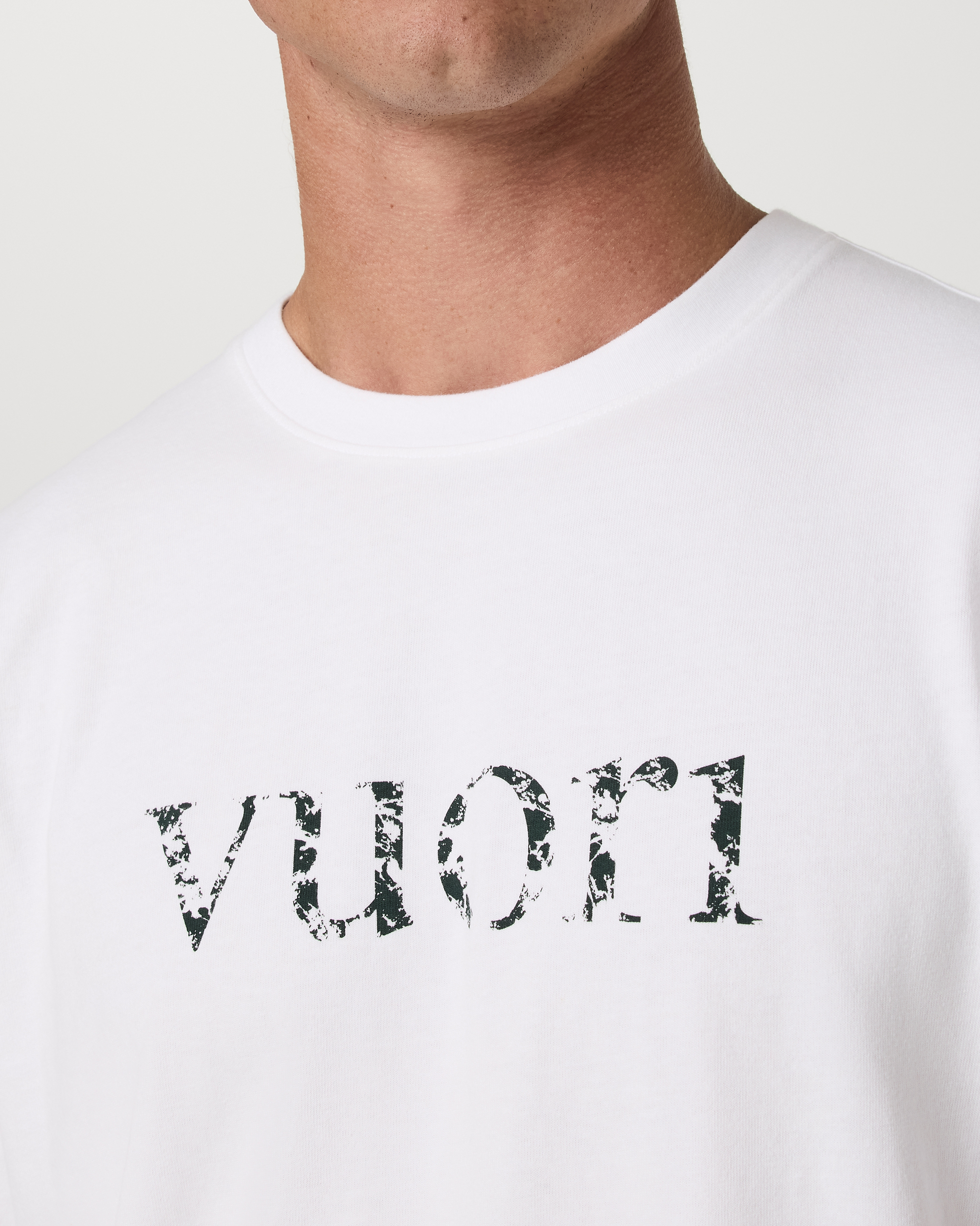 Short Sleeve Heavyweight Cotton Graphic Tee | White Logo Graphic - Image 2