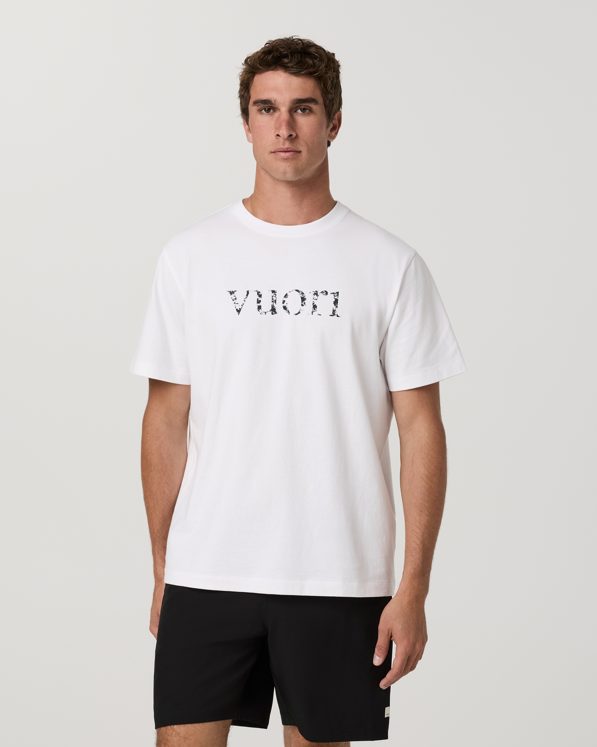 Short Sleeve Heavyweight Cotton Graphic Tee | White Logo Graphic