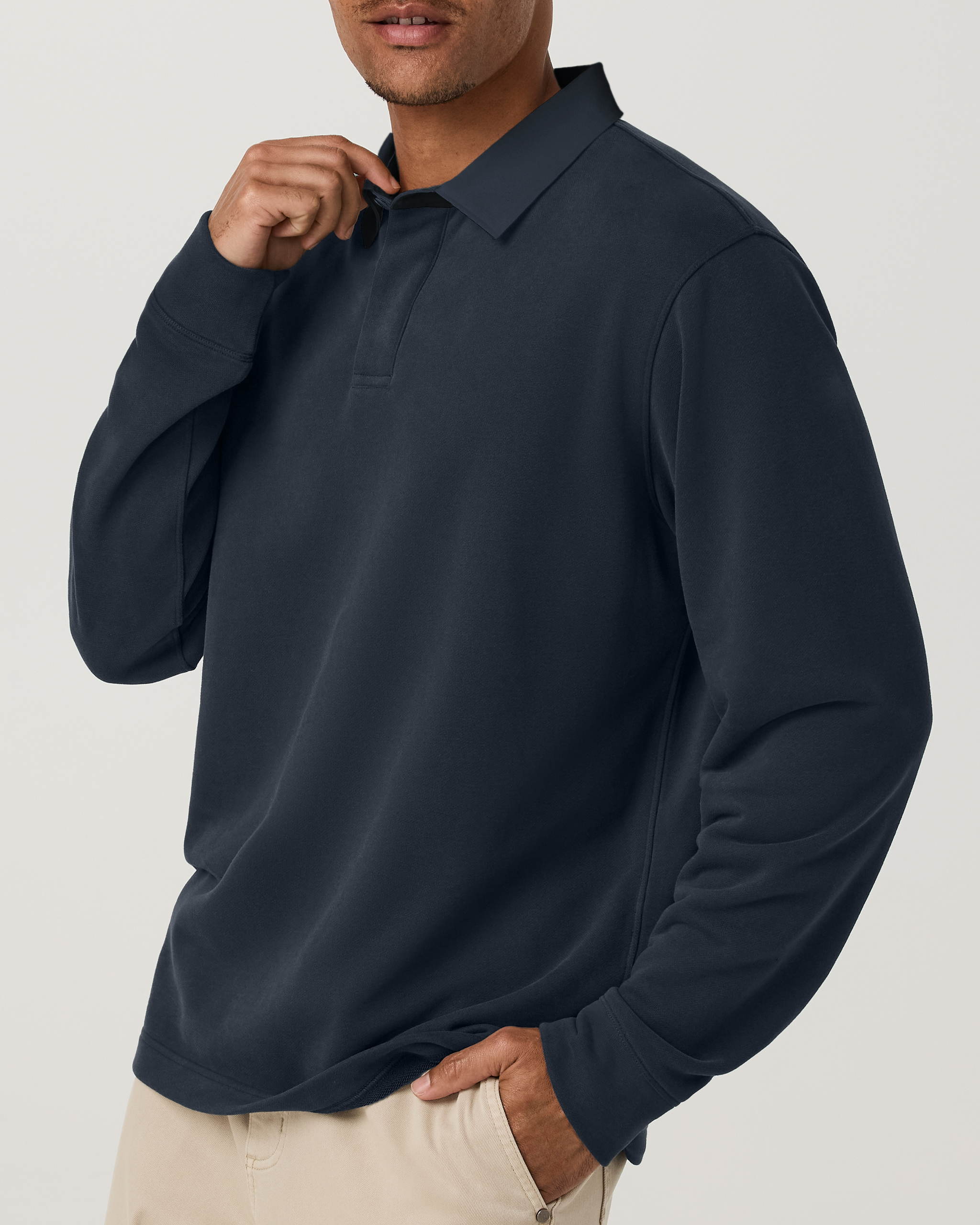 Long Sleeve Cypress Rugby | Navy - Image 2