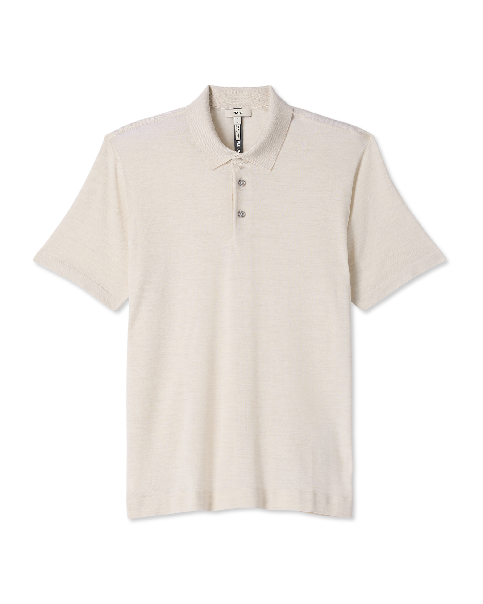 Short Sleeve Merino Wool Sweater Polo | Oat - Image 6