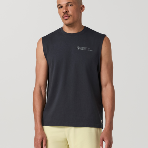 Sleeveless Heavyweight Cotton Muscle Tank | Navy