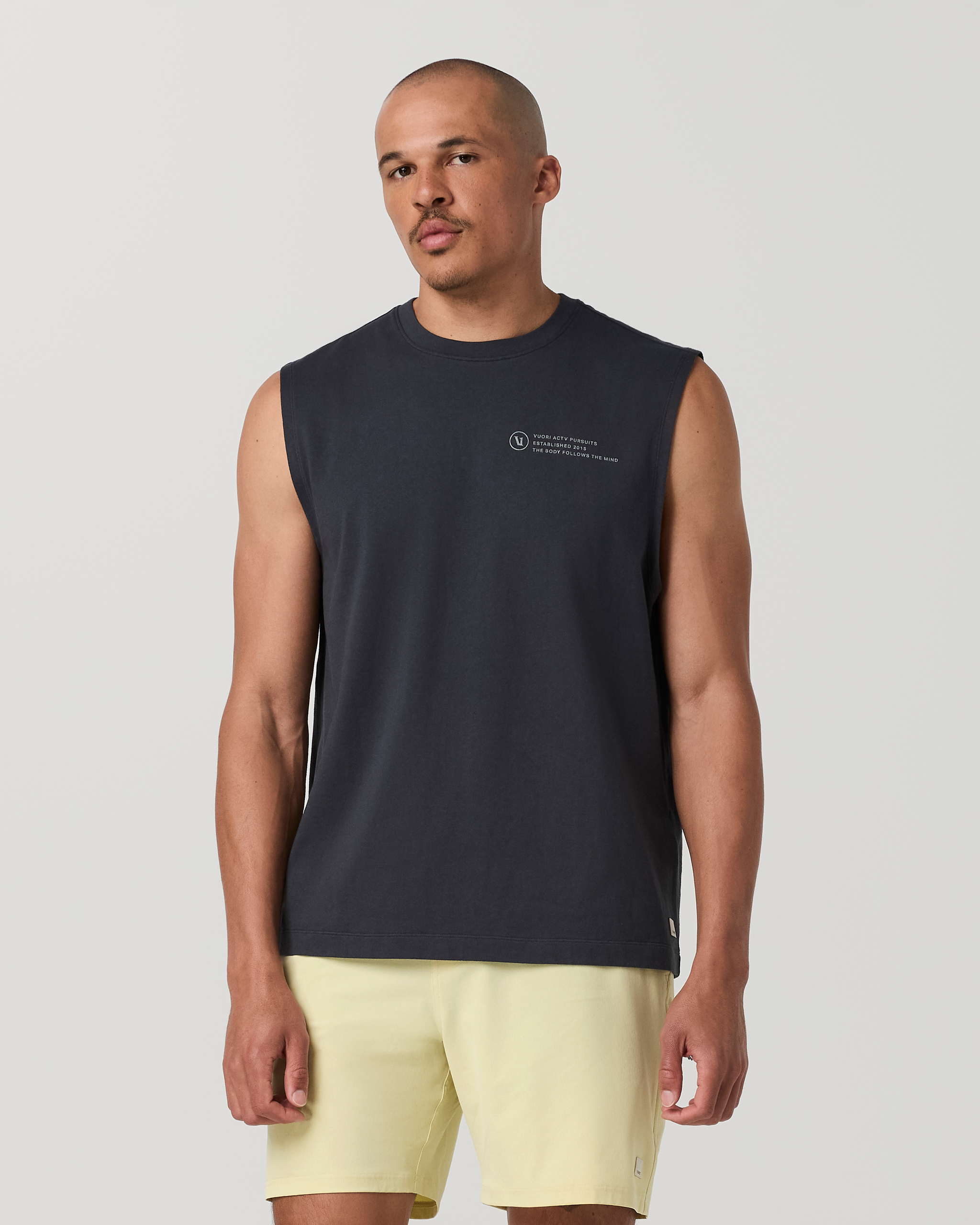 Sleeveless Heavyweight Cotton Muscle Tank | Navy