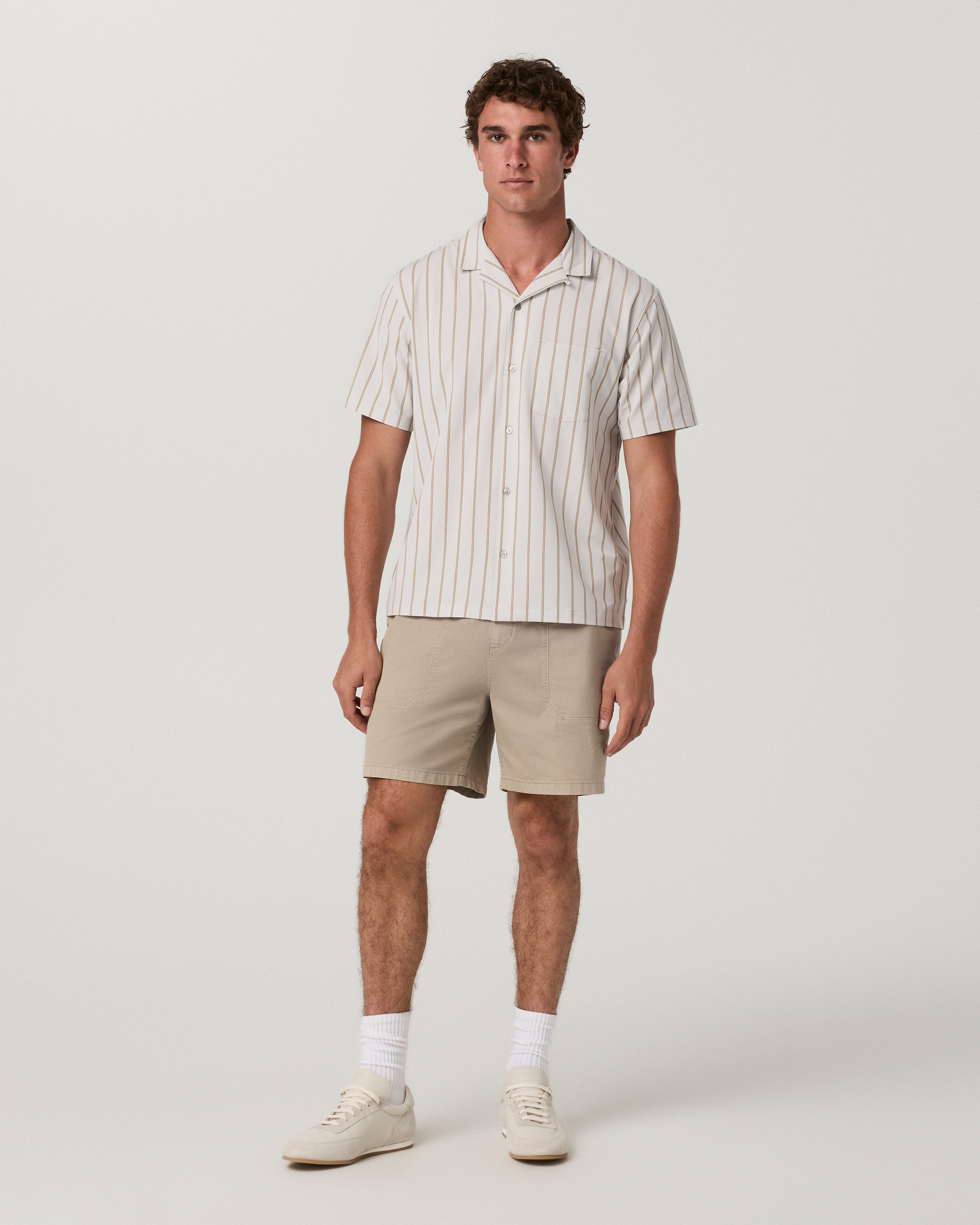 Short Sleeve Bridge Shirt - Camp Collar | Salt Marina Stripe - Image 3