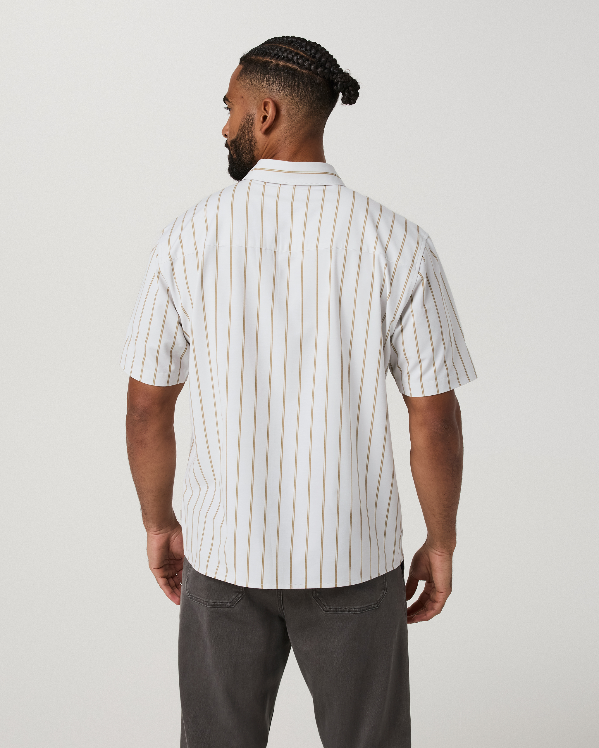 Short Sleeve Bridge Button Down - Relaxed Fit | Salt Marina Stripe - Image 3