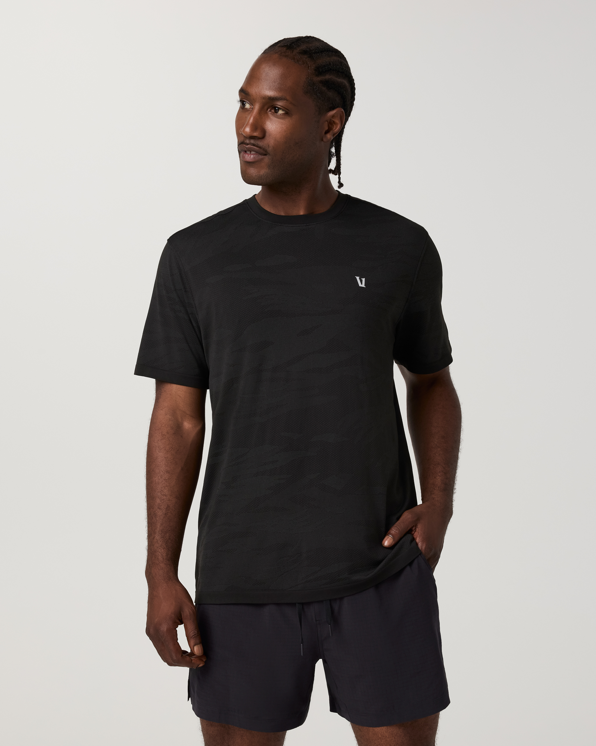 Short Sleeve Clearview Engineered Tee | Black