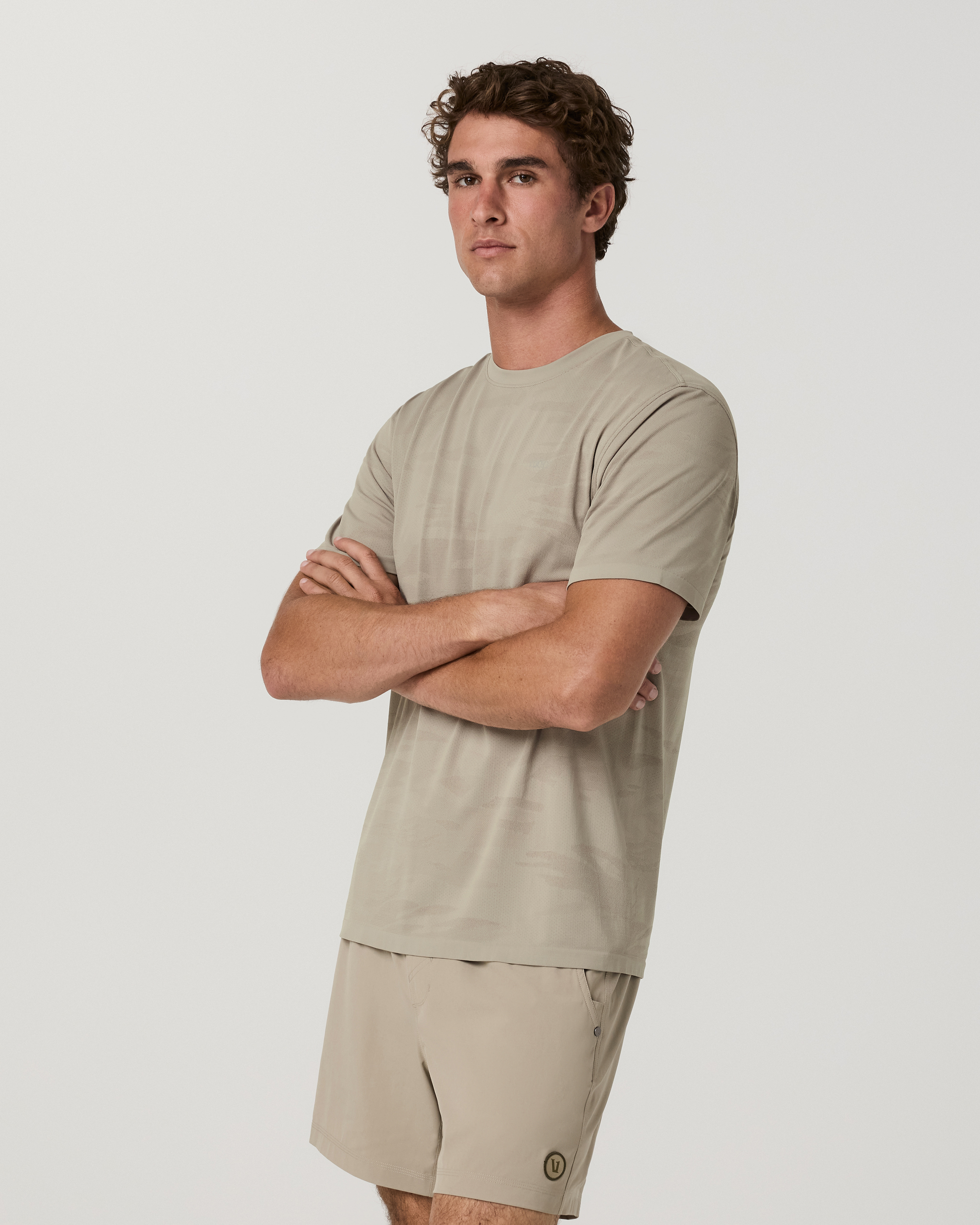 Short Sleeve Clearview Engineered Tee | Biscotti - Image 6