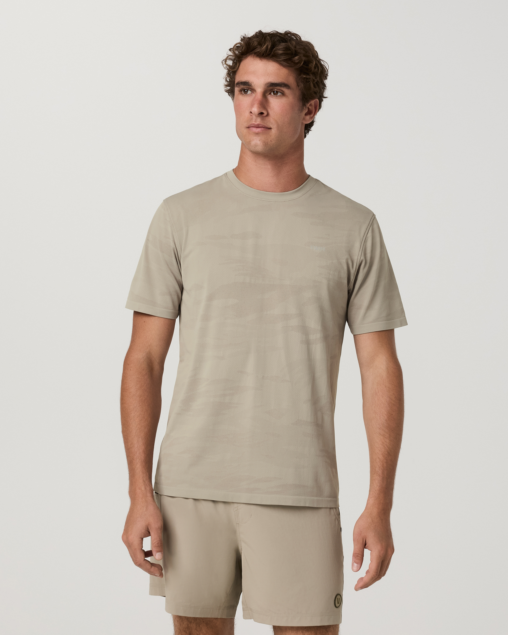 Short Sleeve Clearview Engineered Tee | Biscotti