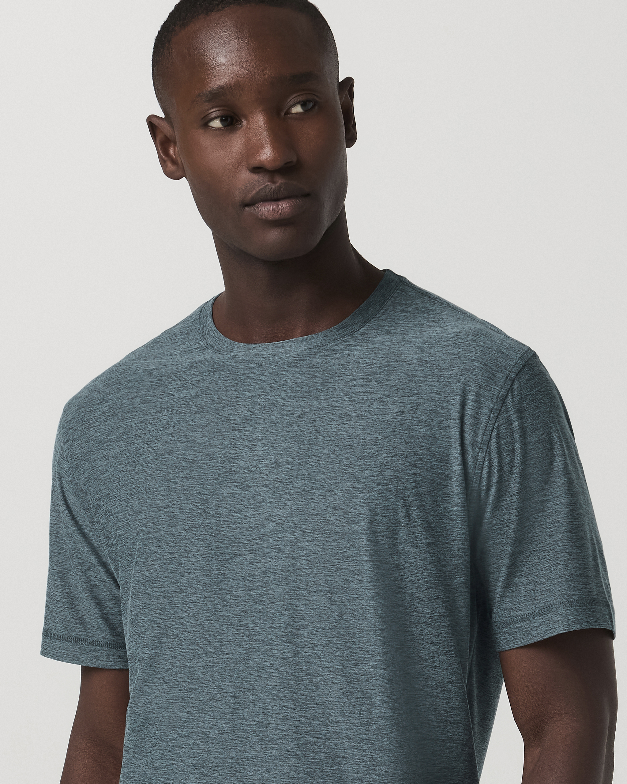 Strato Tech Tee | Blue Sea Heather - Image 3