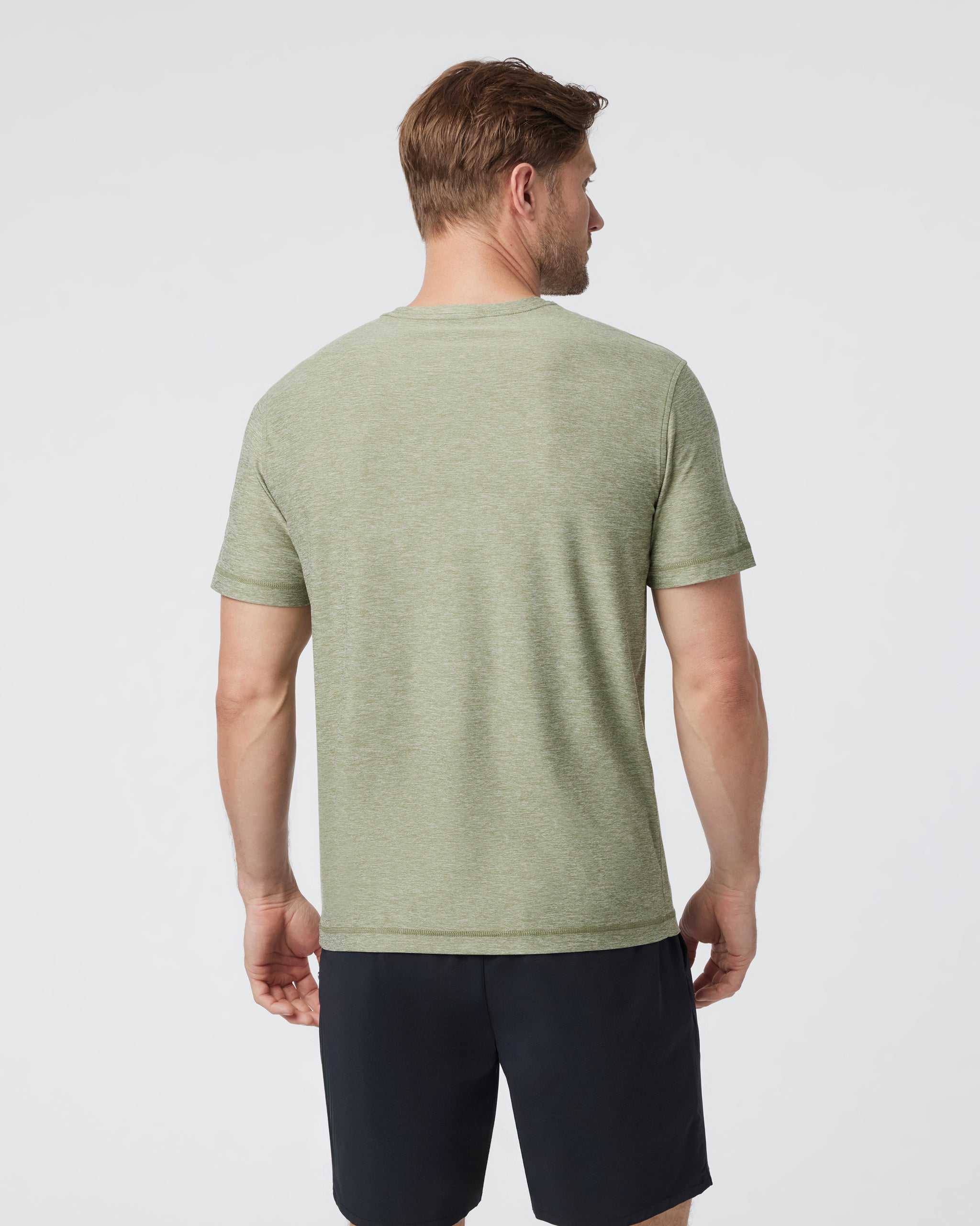 Strato Tech Tee | Agave Green Heather - Image 2