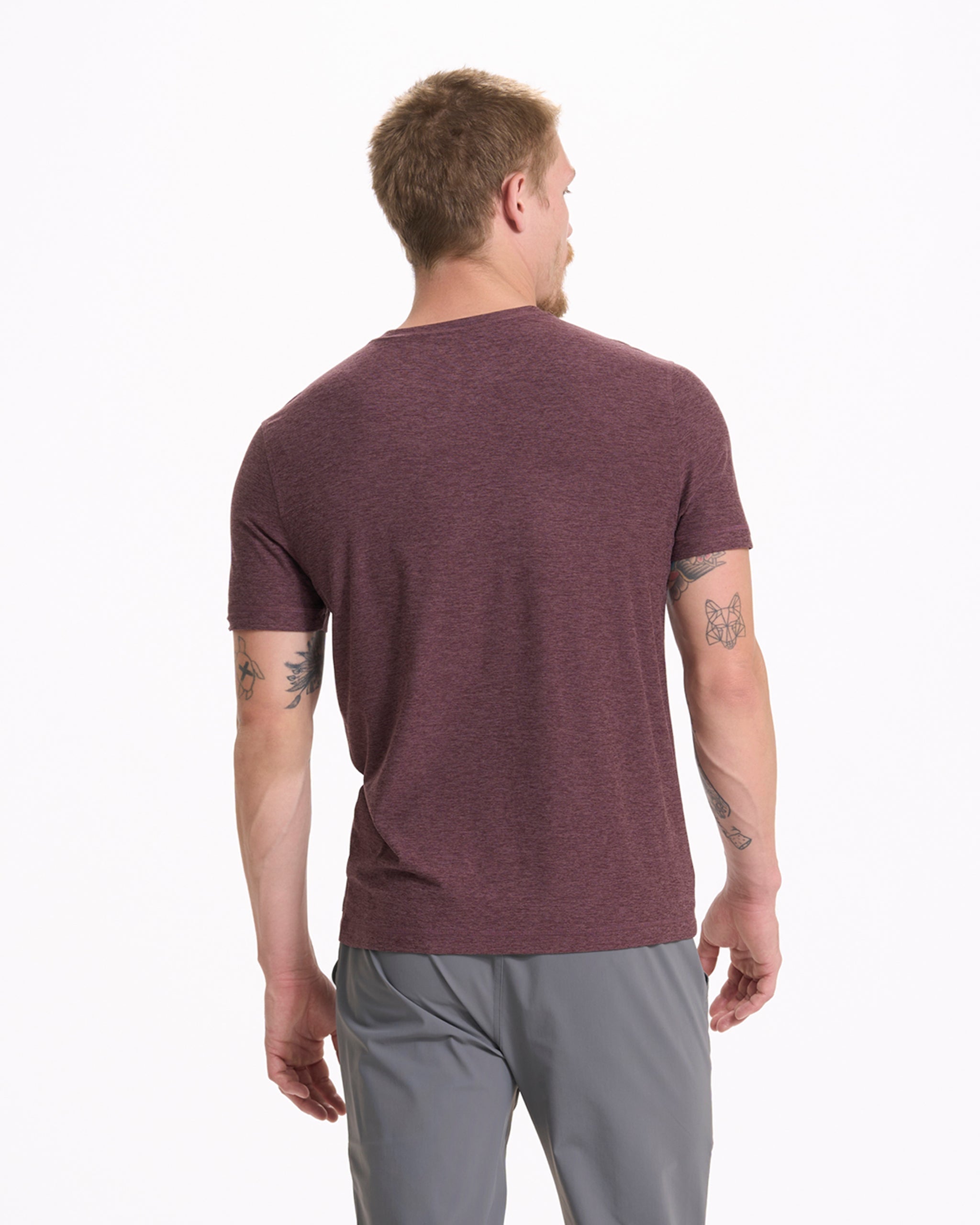 Strato Tech Tee | Chestnut Heather - Image 3