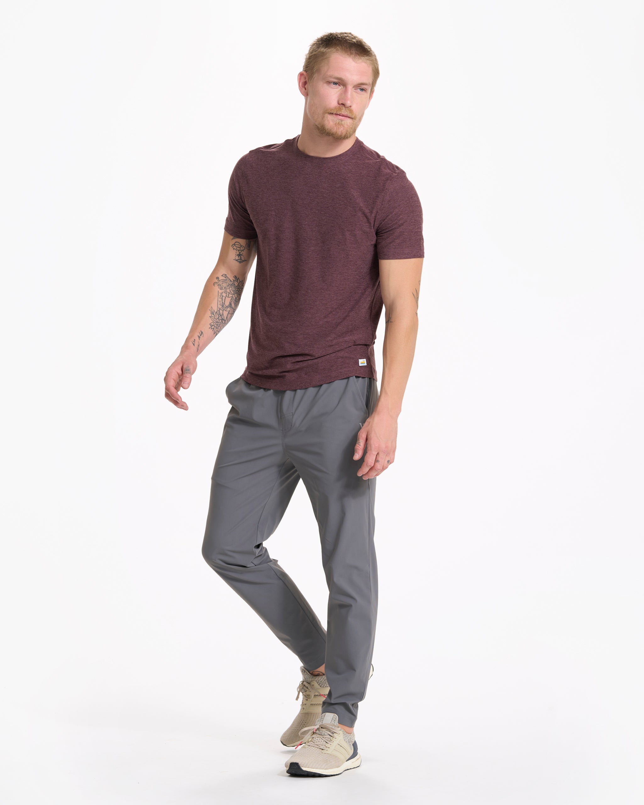 Strato Tech Tee | Chestnut Heather - Image 2