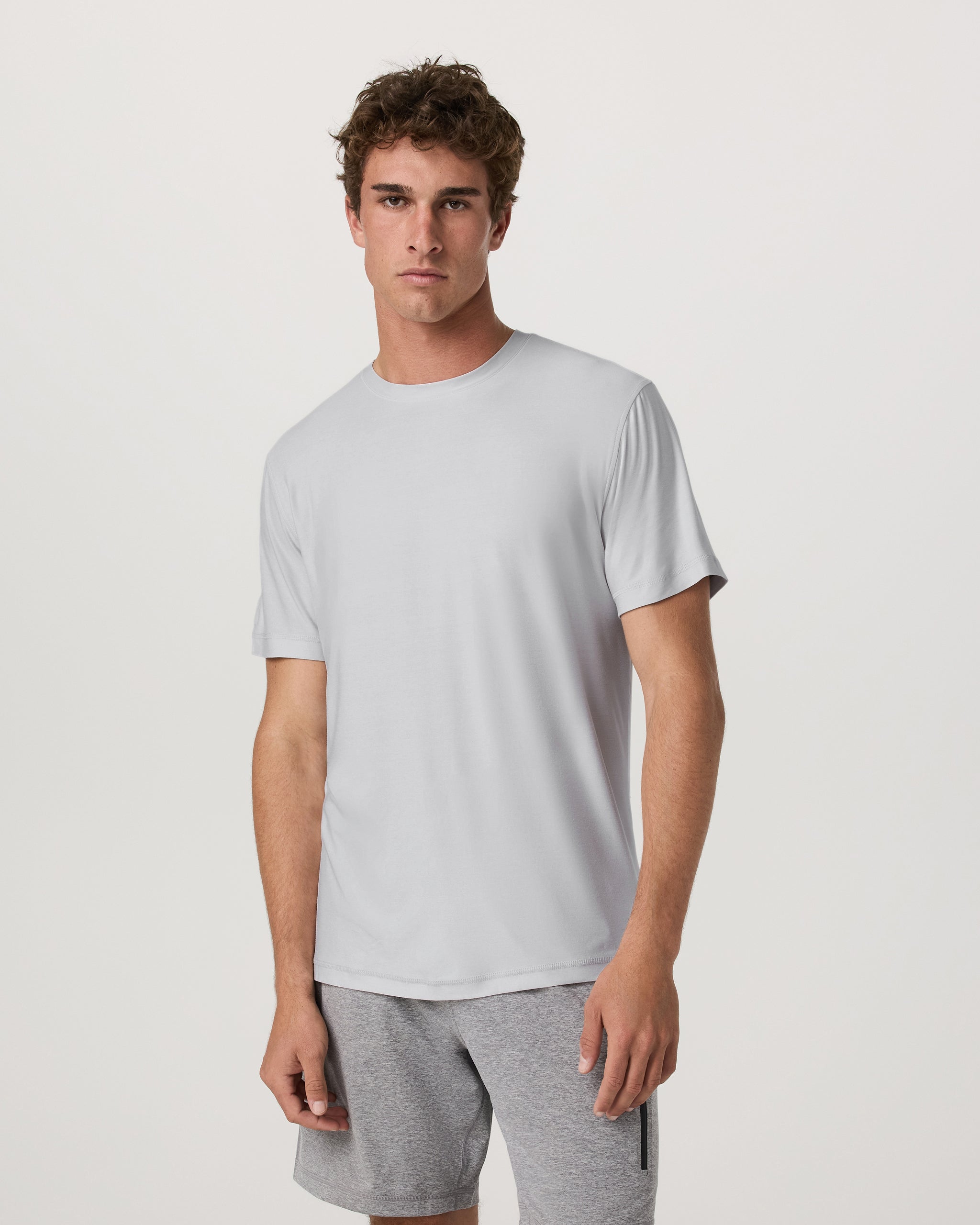 Strato Tech Tee | Frost Grey Heather - Image 2