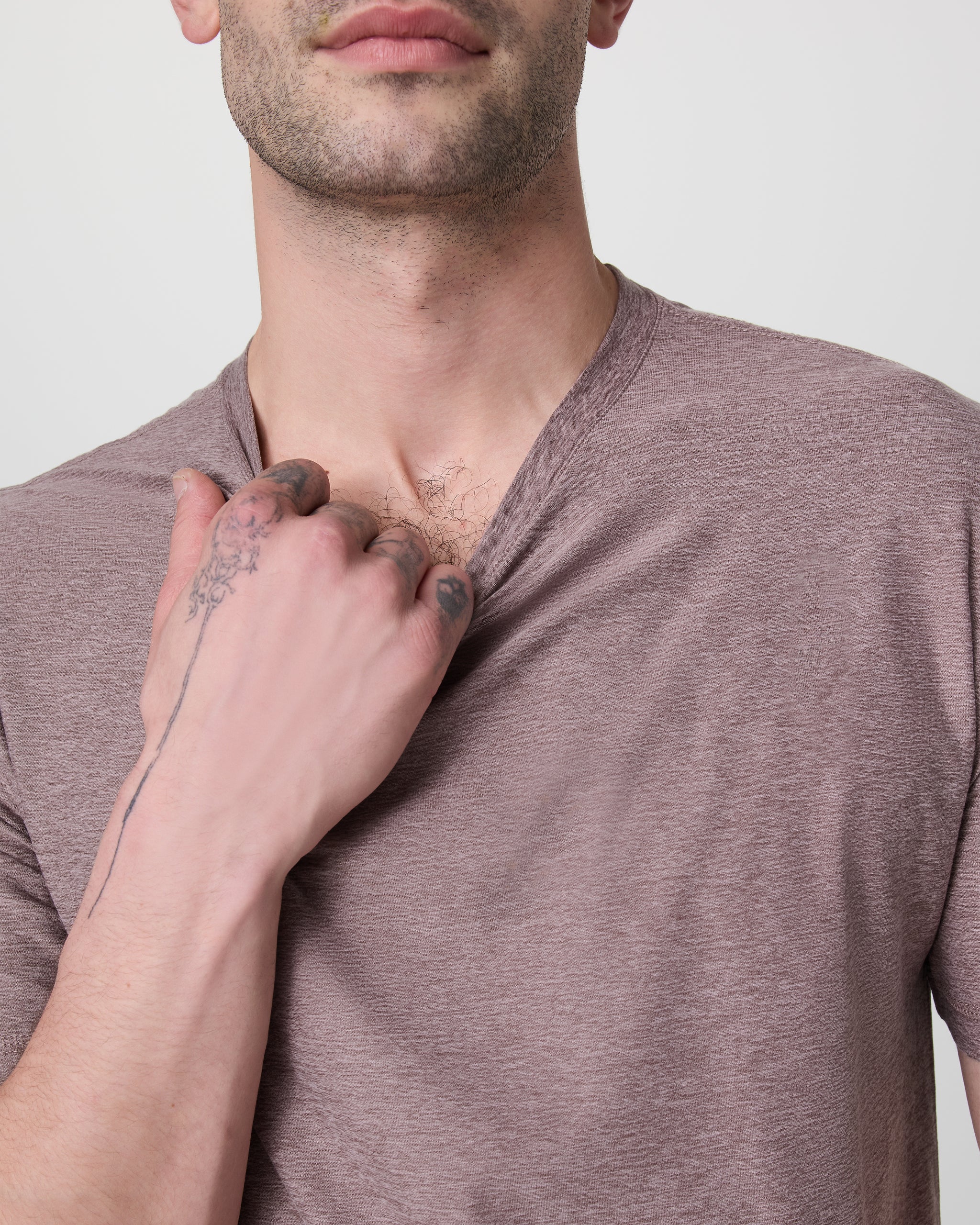 Strato Tech Tee | Dark Umber Heather - Image 3