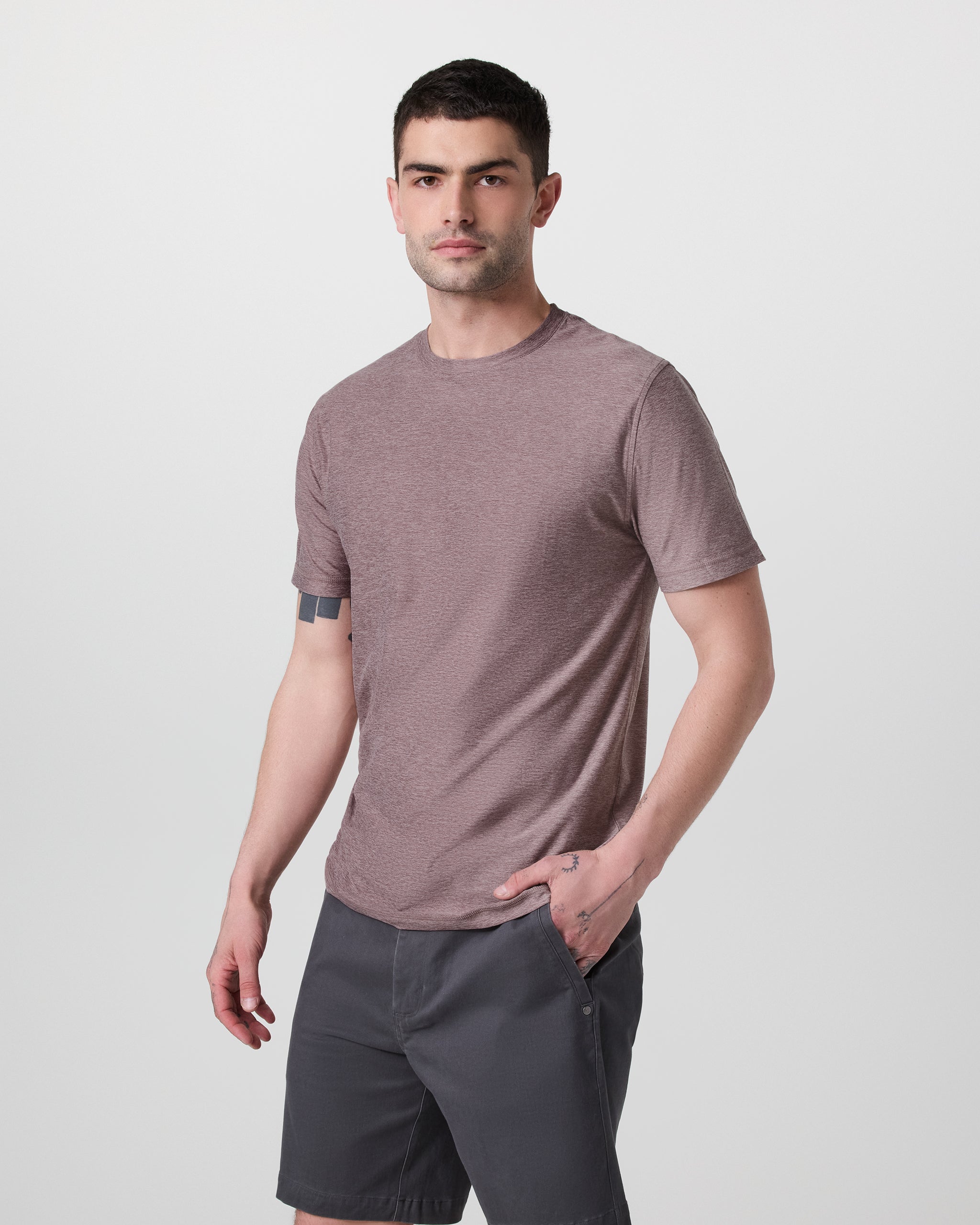 Strato Tech Tee | Dark Umber Heather - Image 2