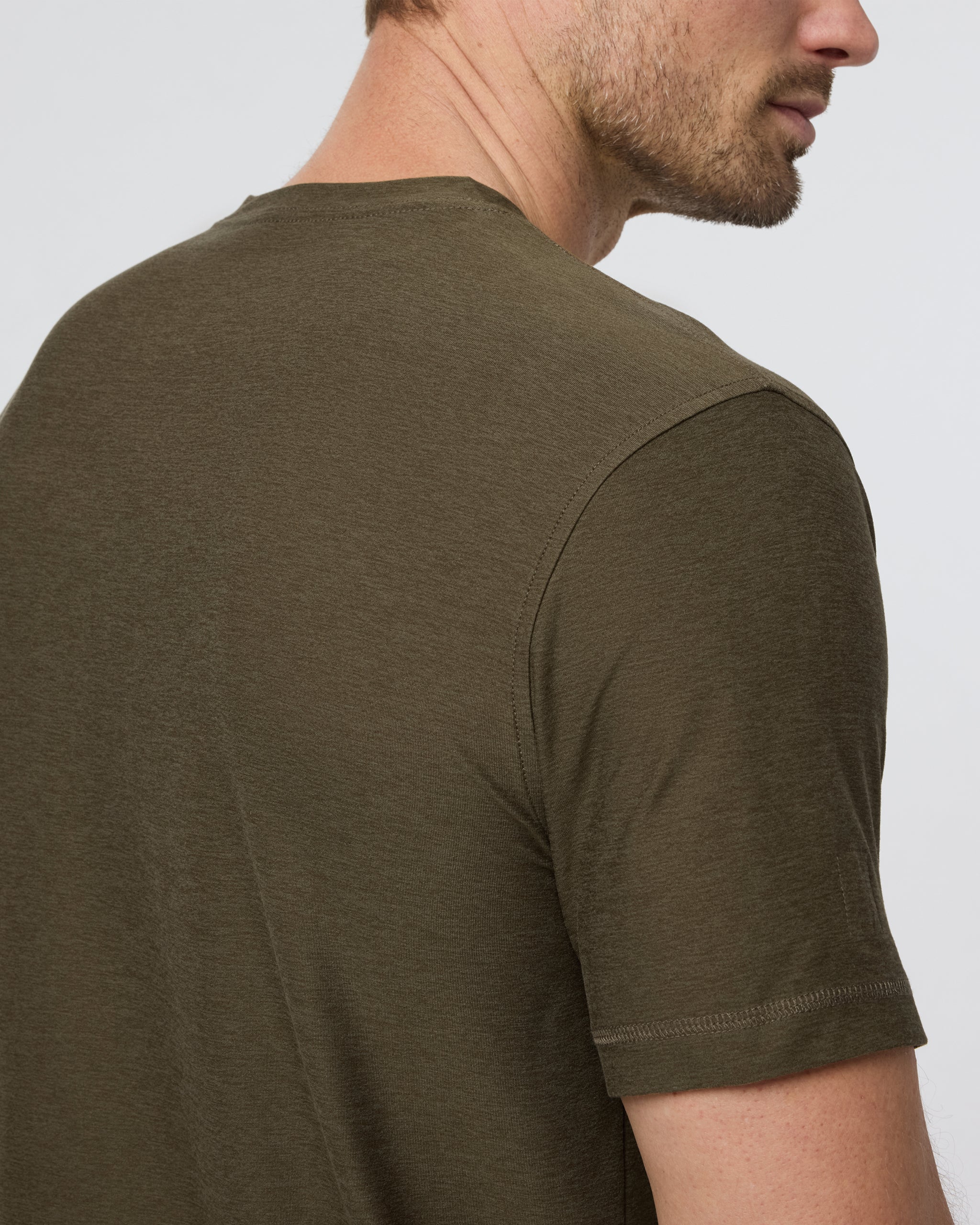 Strato Tech Tee | Moss Green Heather - Image 2