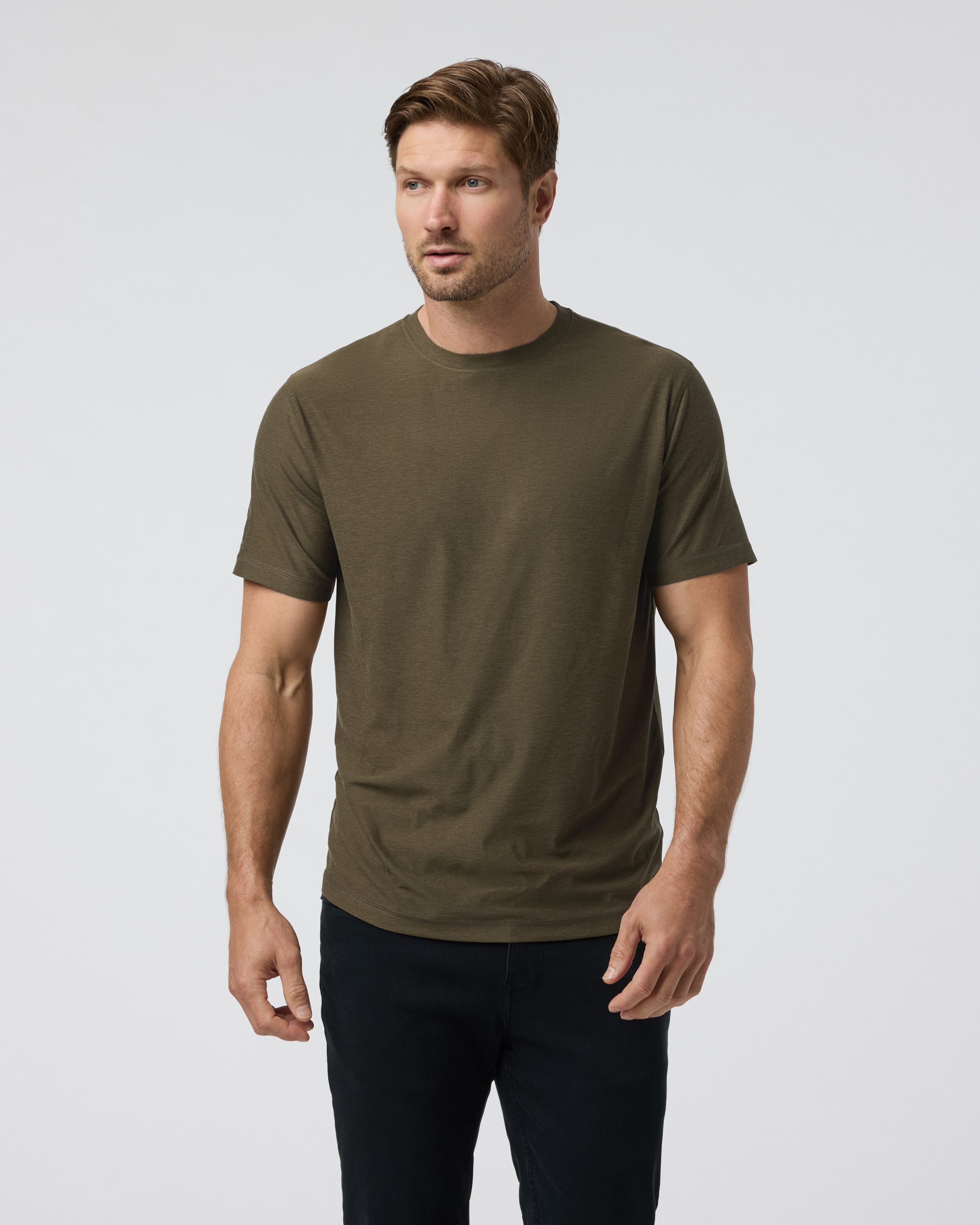 Strato Tech Tee | Moss Green Heather - Image 5