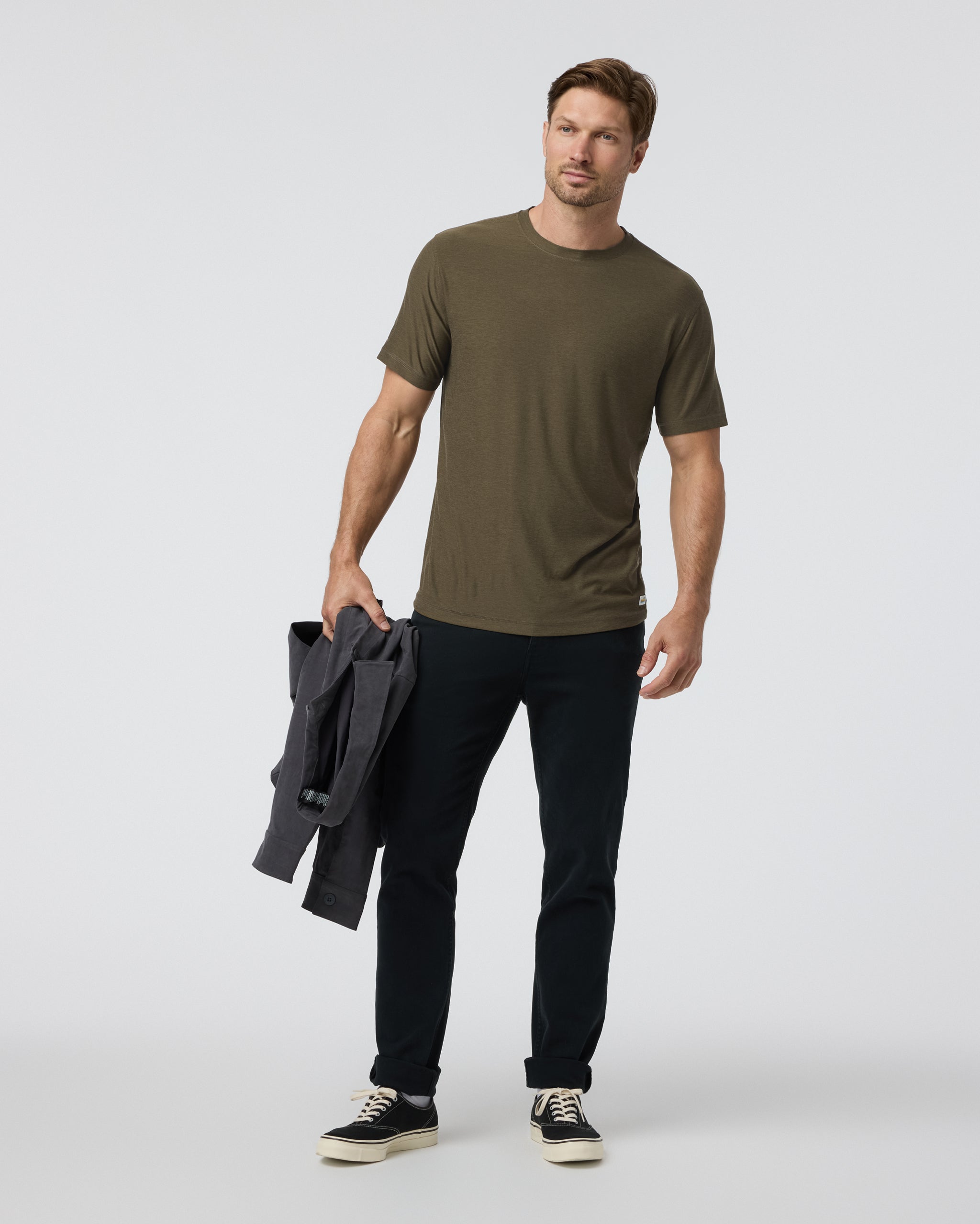 Strato Tech Tee | Moss Green Heather - Image 4