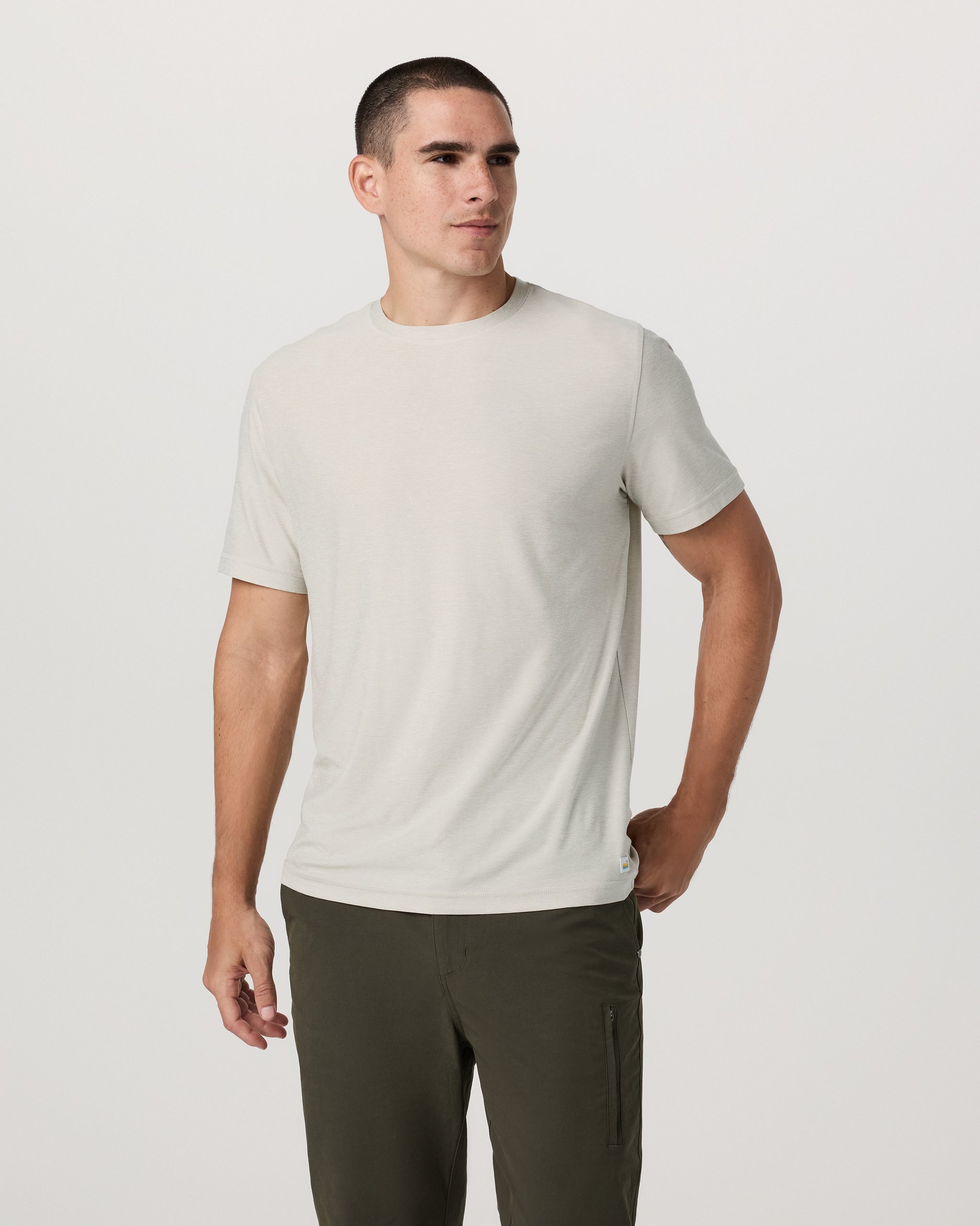 Strato Tech Tee | Mushroom Heather - Image 4