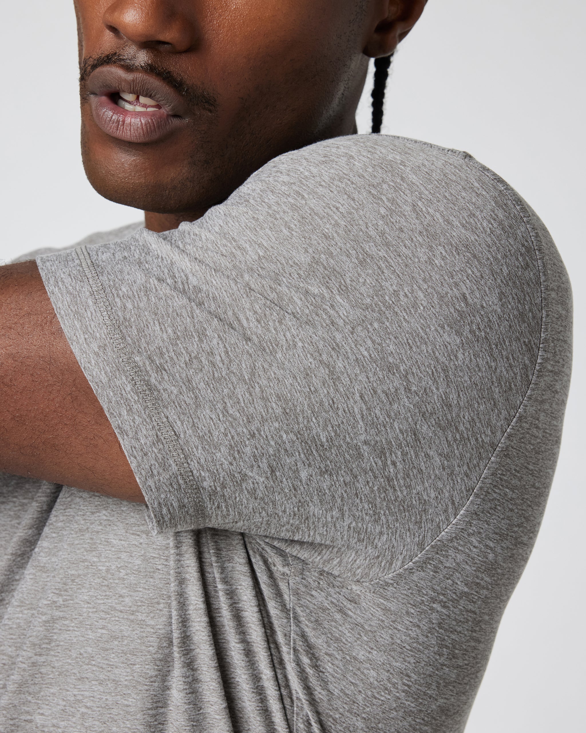 Strato Tech Tee | Heather Grey - Image 2