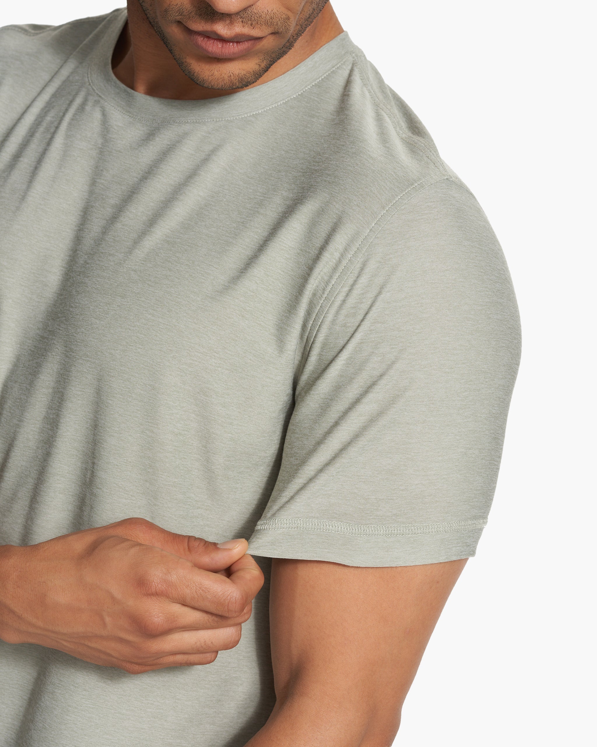 Strato Tech Tee | White Sage Heather - Image 2