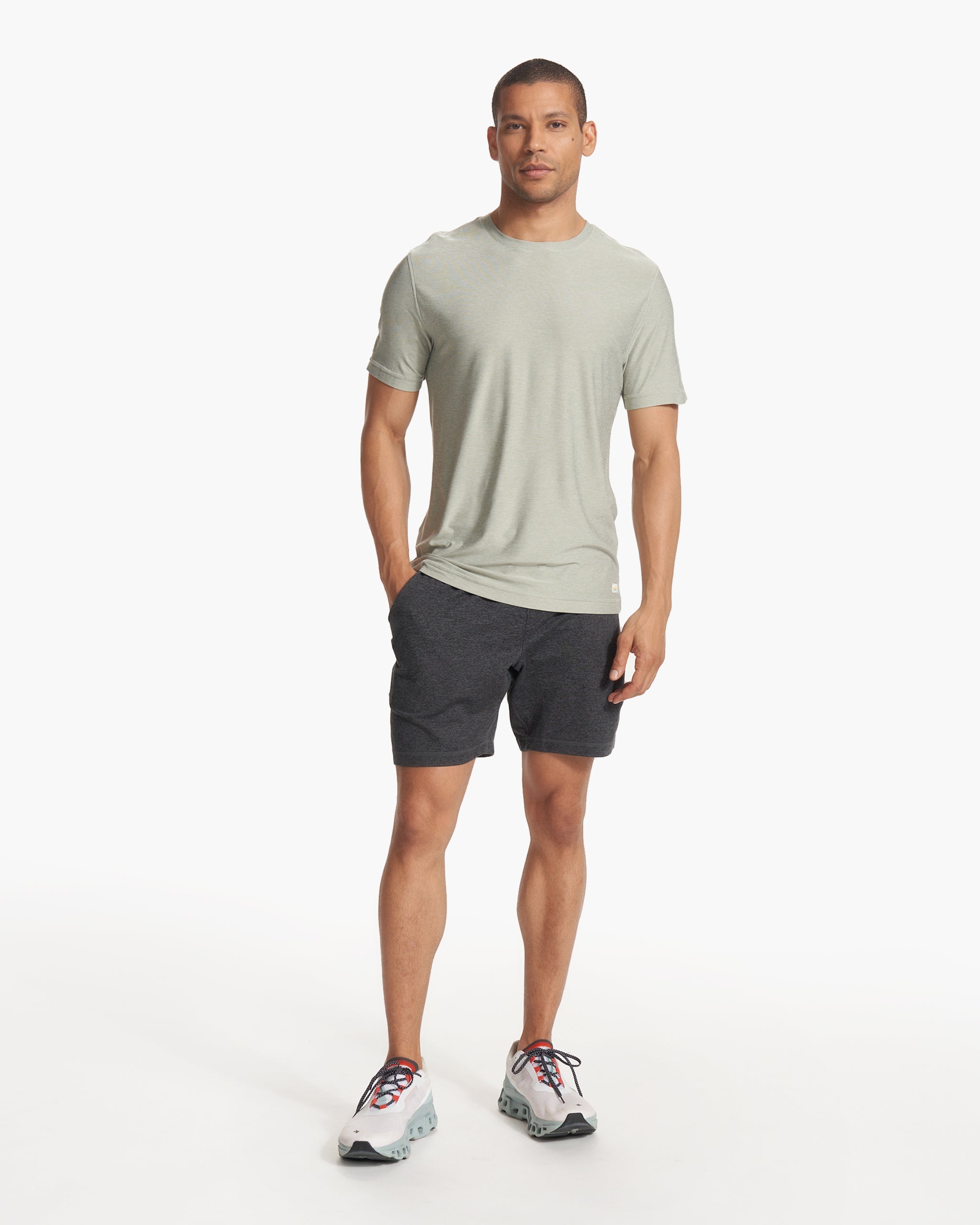 Strato Tech Tee | White Sage Heather - Image 4