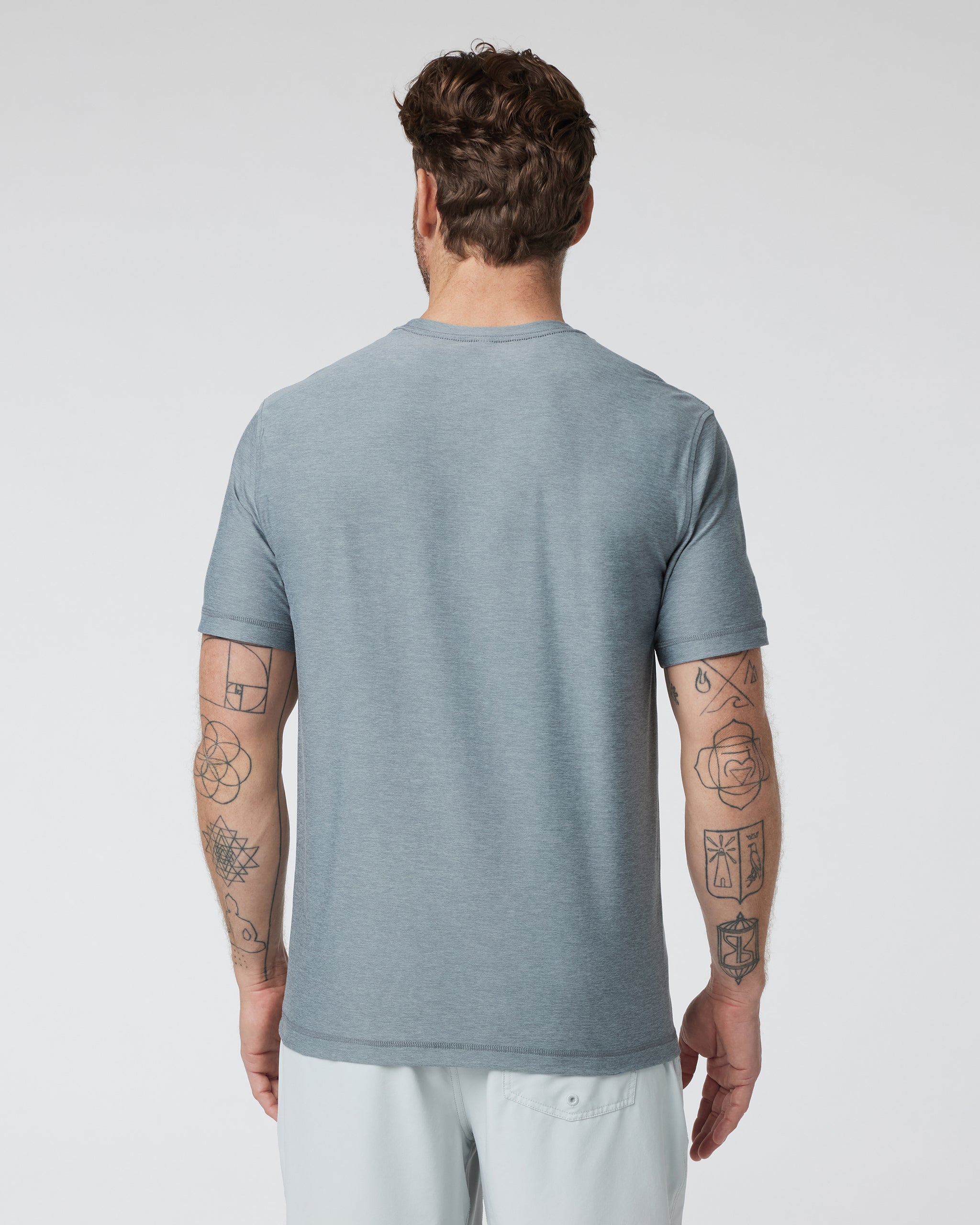 Strato Tech Tee | Dusty Blue Heather - Image 2