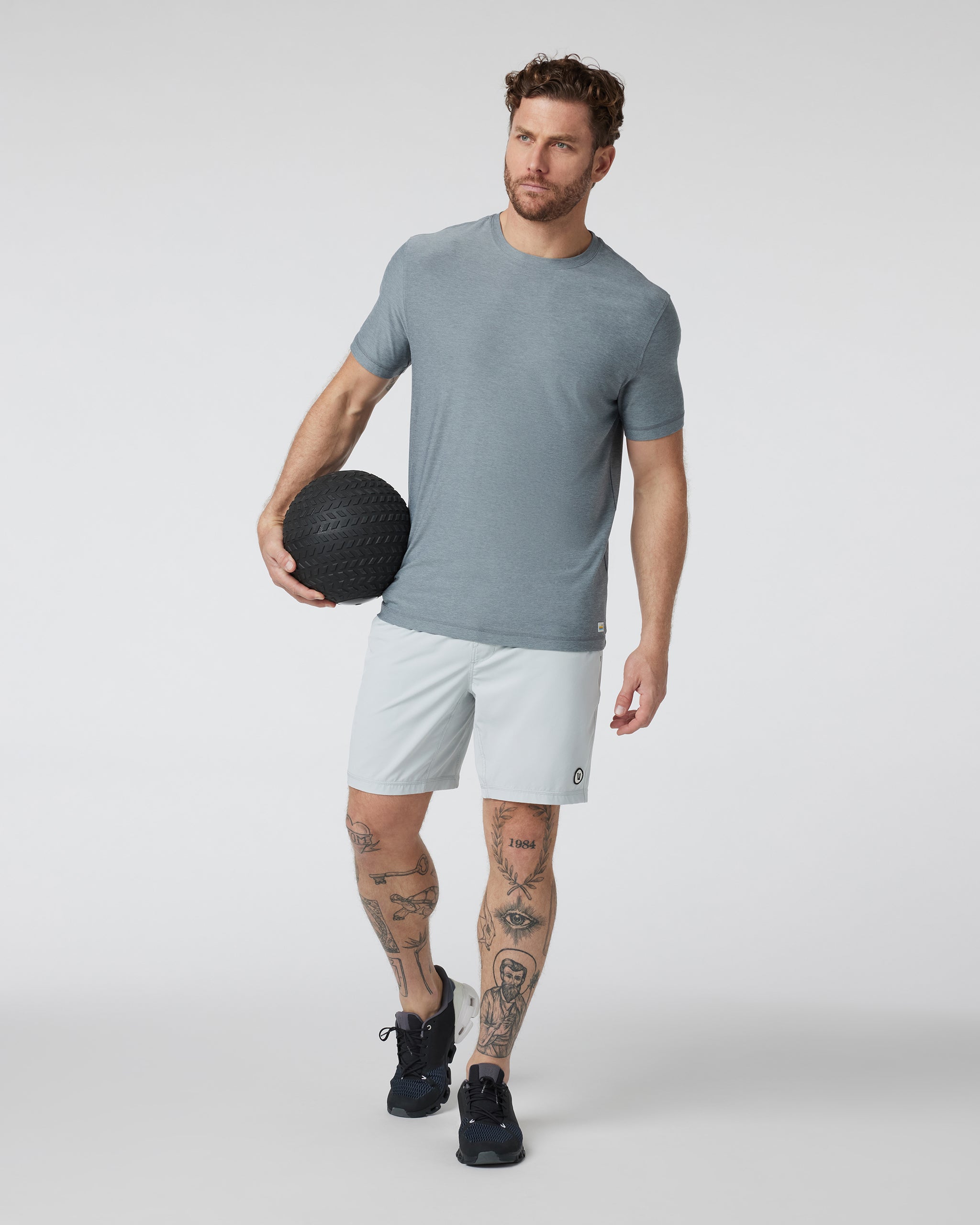 Strato Tech Tee | Dusty Blue Heather - Image 3
