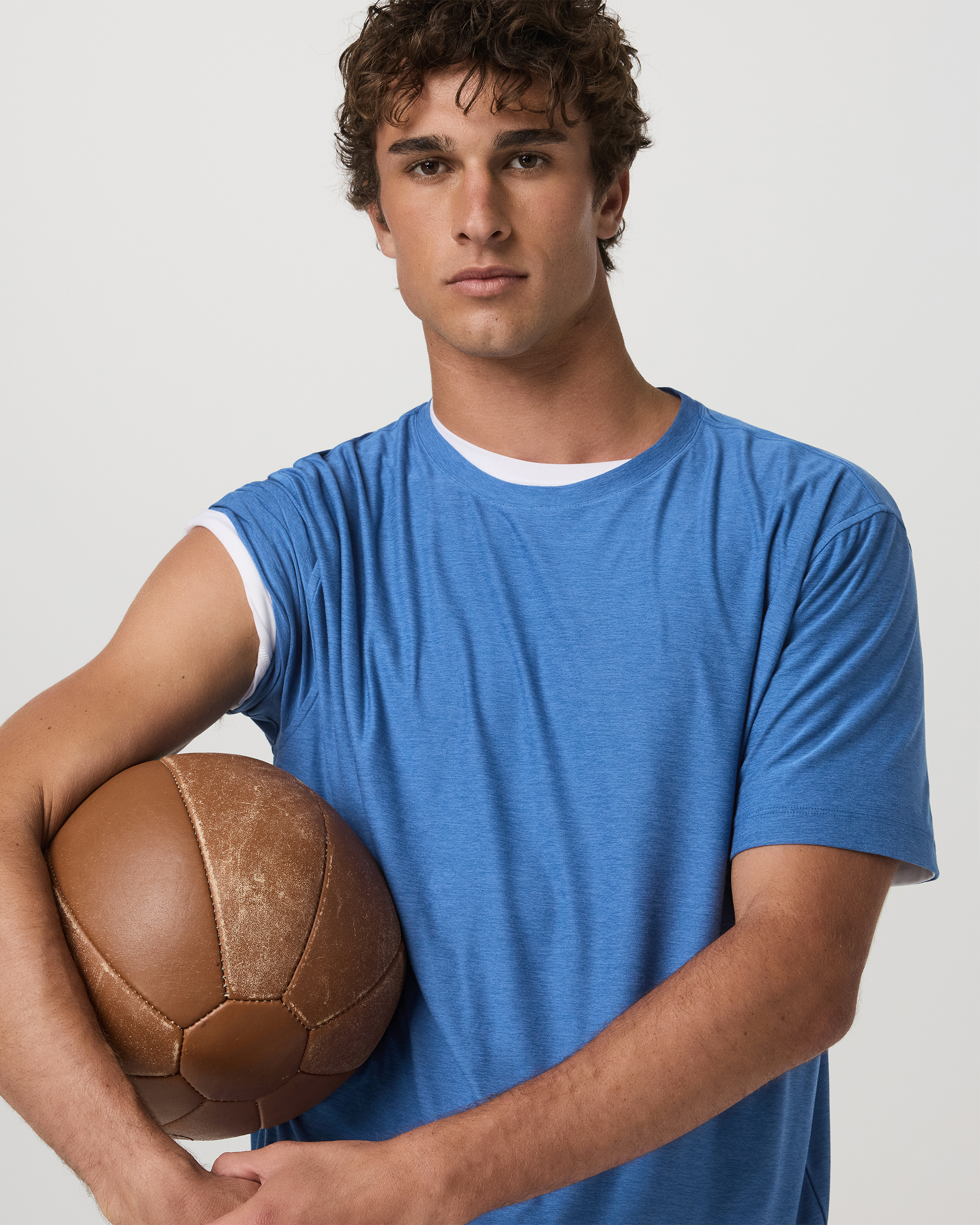 Strato Tech Tee | Court Blue Heather - Image 2