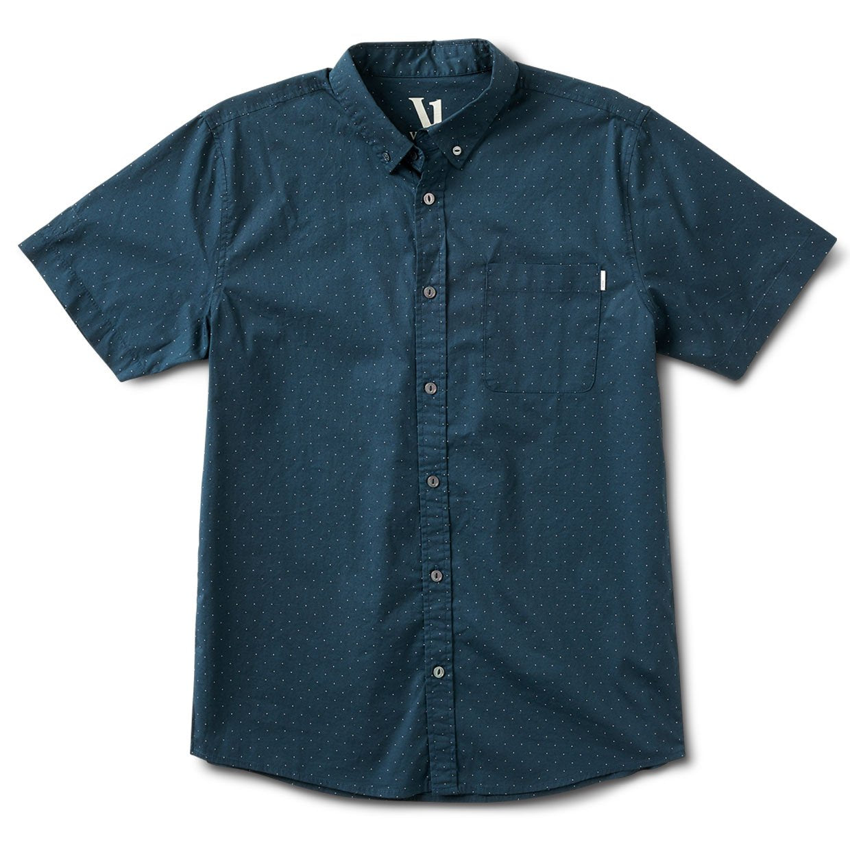 Crest Short-Sleeve Button-Down | Indigo Micro Dot - Image 5