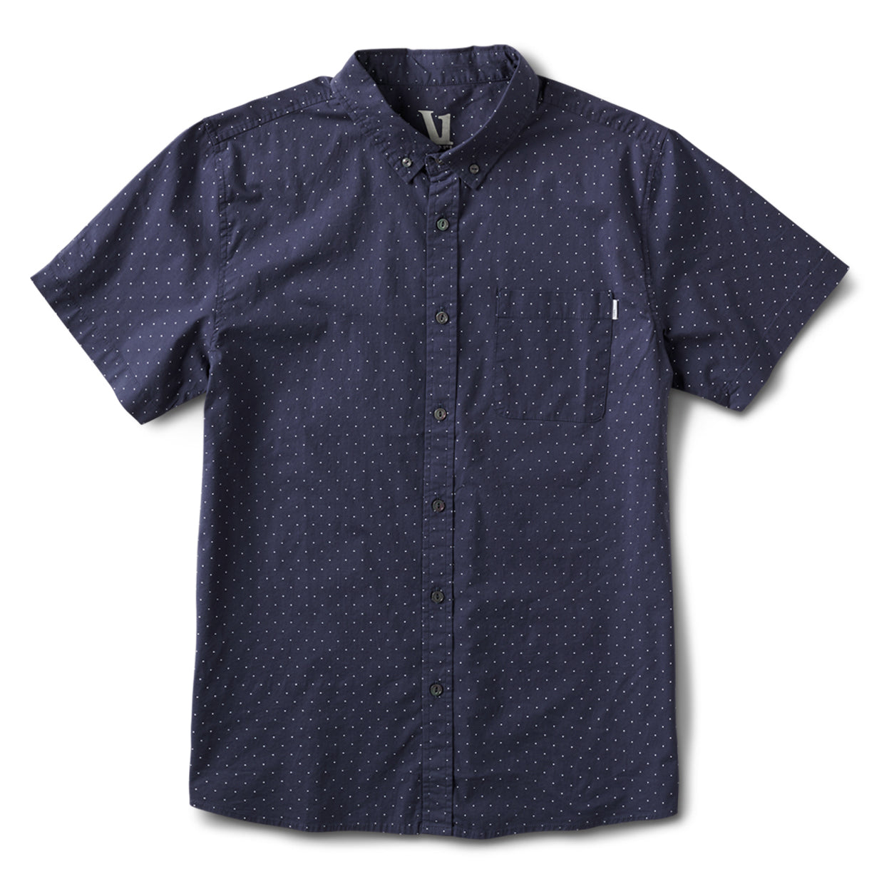 Crest Short Sleeve Button-Down | Navy Micro Dot - Image 4
