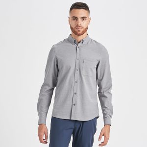 Bishop Long-Sleeve Button-Down | Light Grey