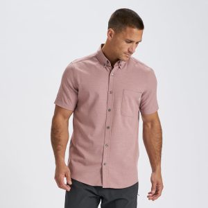 Bishop Short-Sleeve Button-Down | Saltwater Red