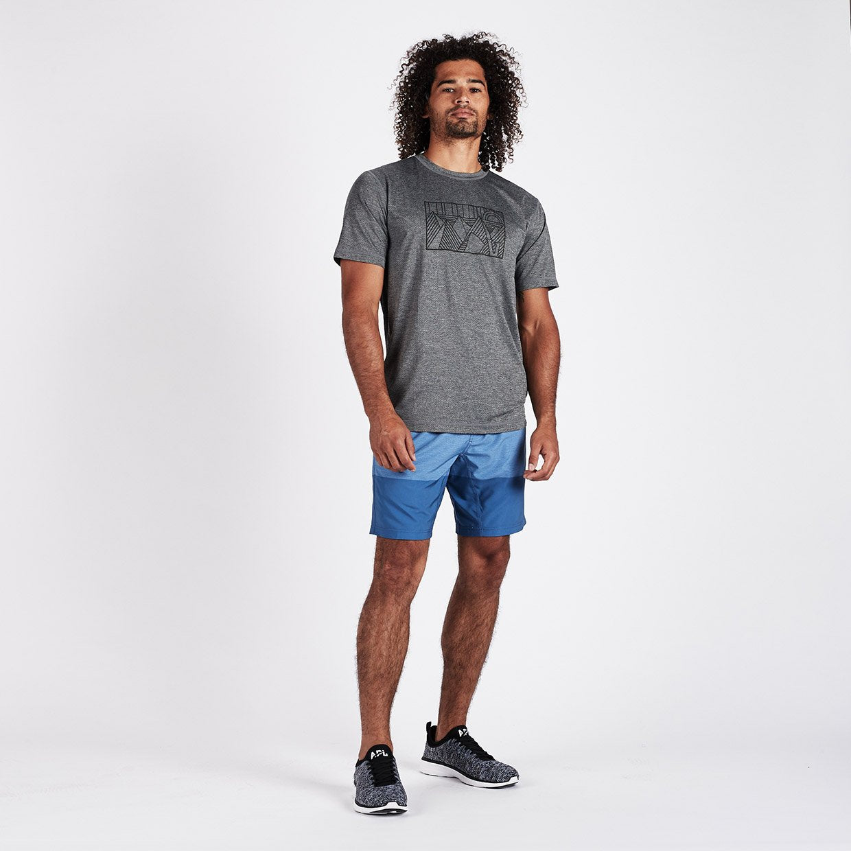 Stainglass Tech Tee | Heather Grey - Image 3
