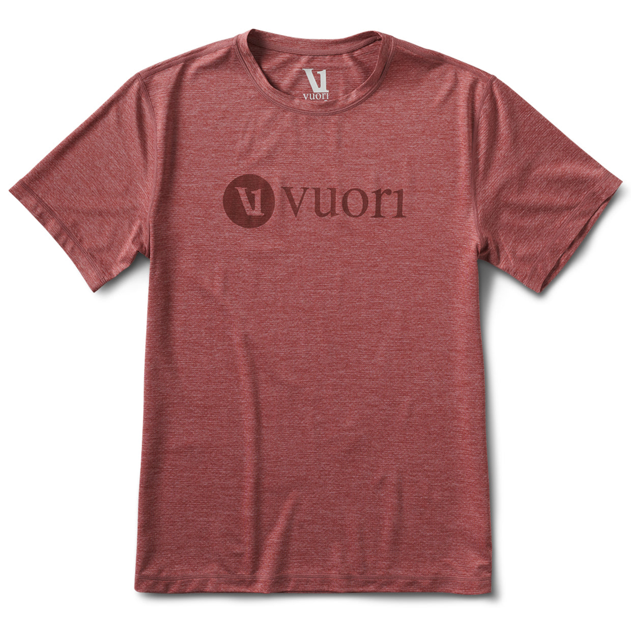 V1 Vuori Tech Tee | Saltwater Red Heather - Image 5