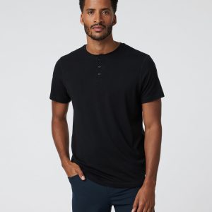 Short-Sleeve Tuvalu Henley | Black