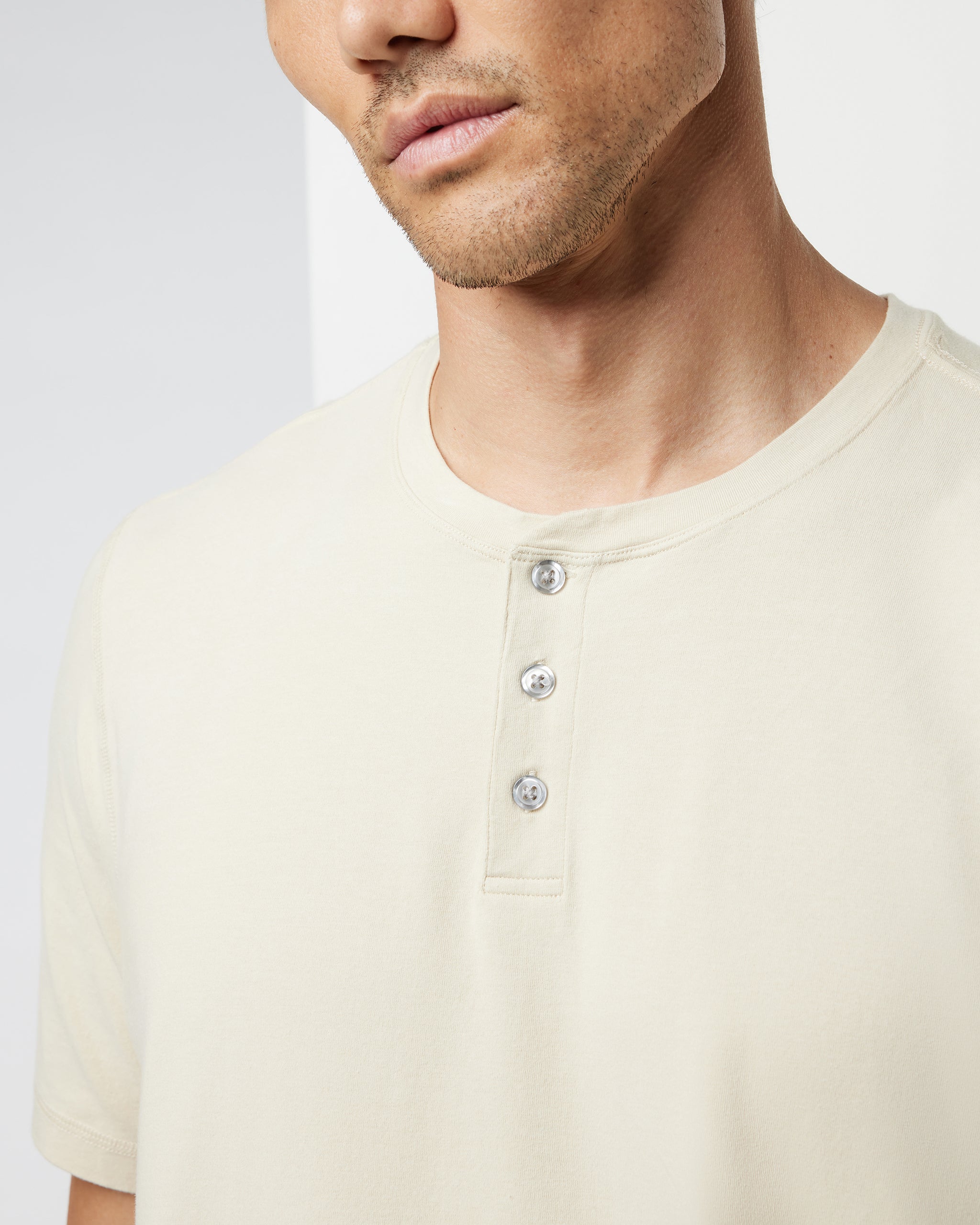 Short Sleeve Tuvalu Henley | Cashew - Image 2