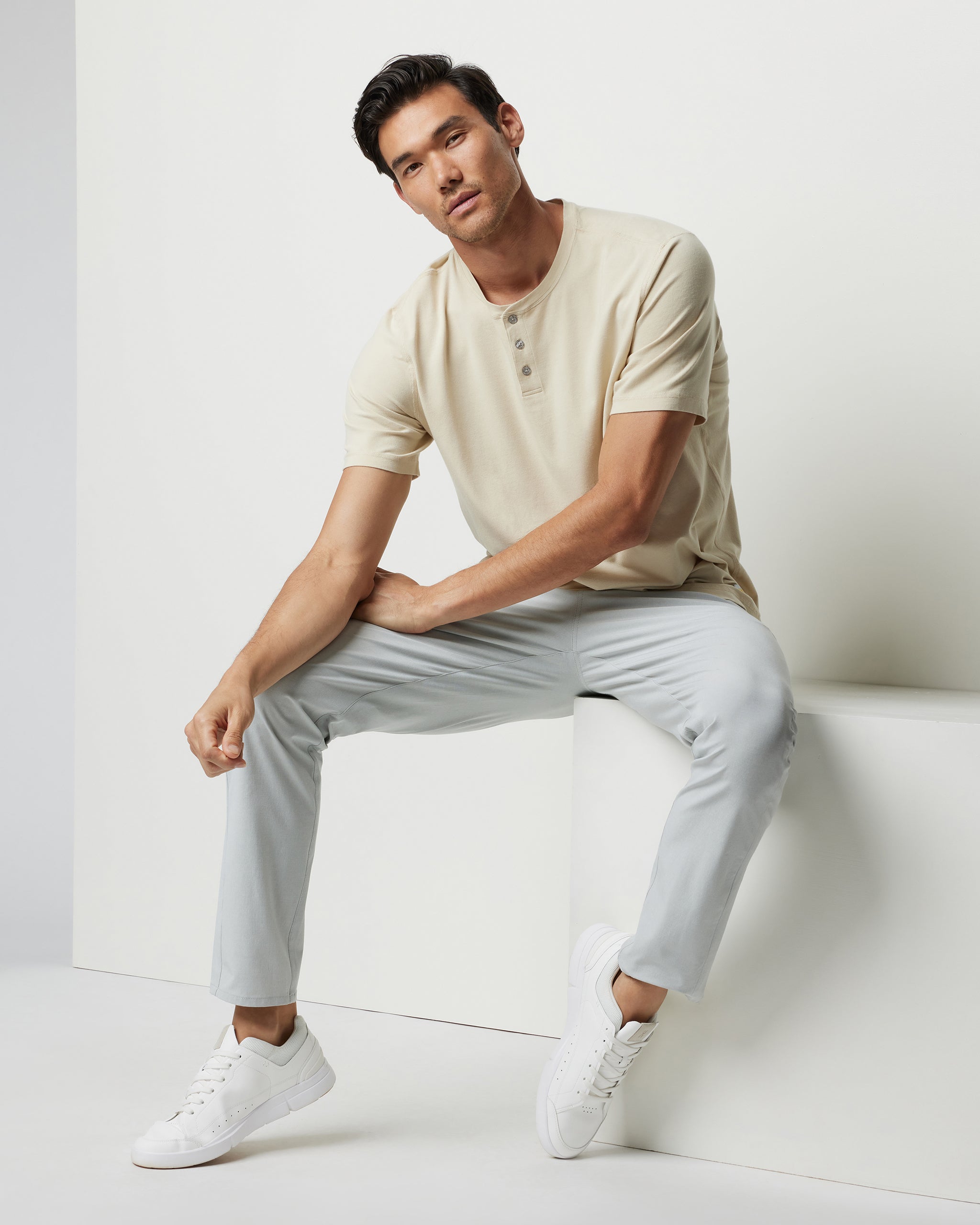 Short Sleeve Tuvalu Henley | Cashew - Image 4