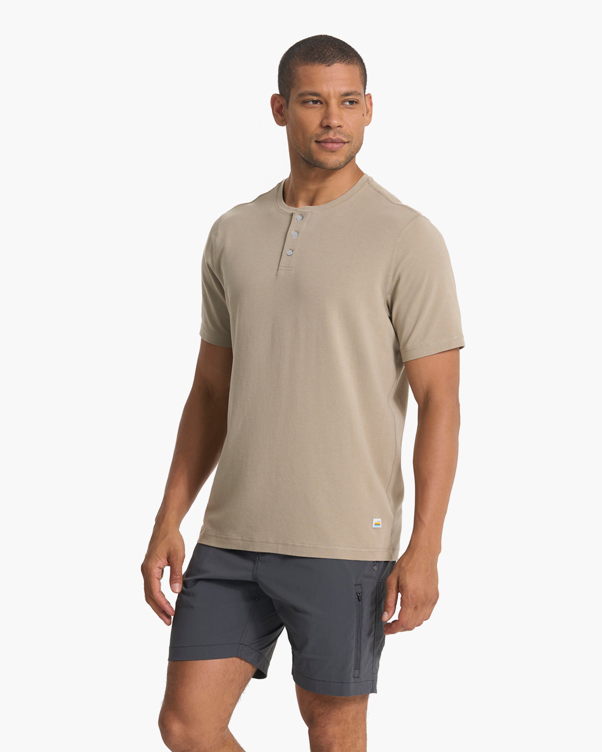 Short Sleeve Tuvalu Henley | Gravel - Image 5
