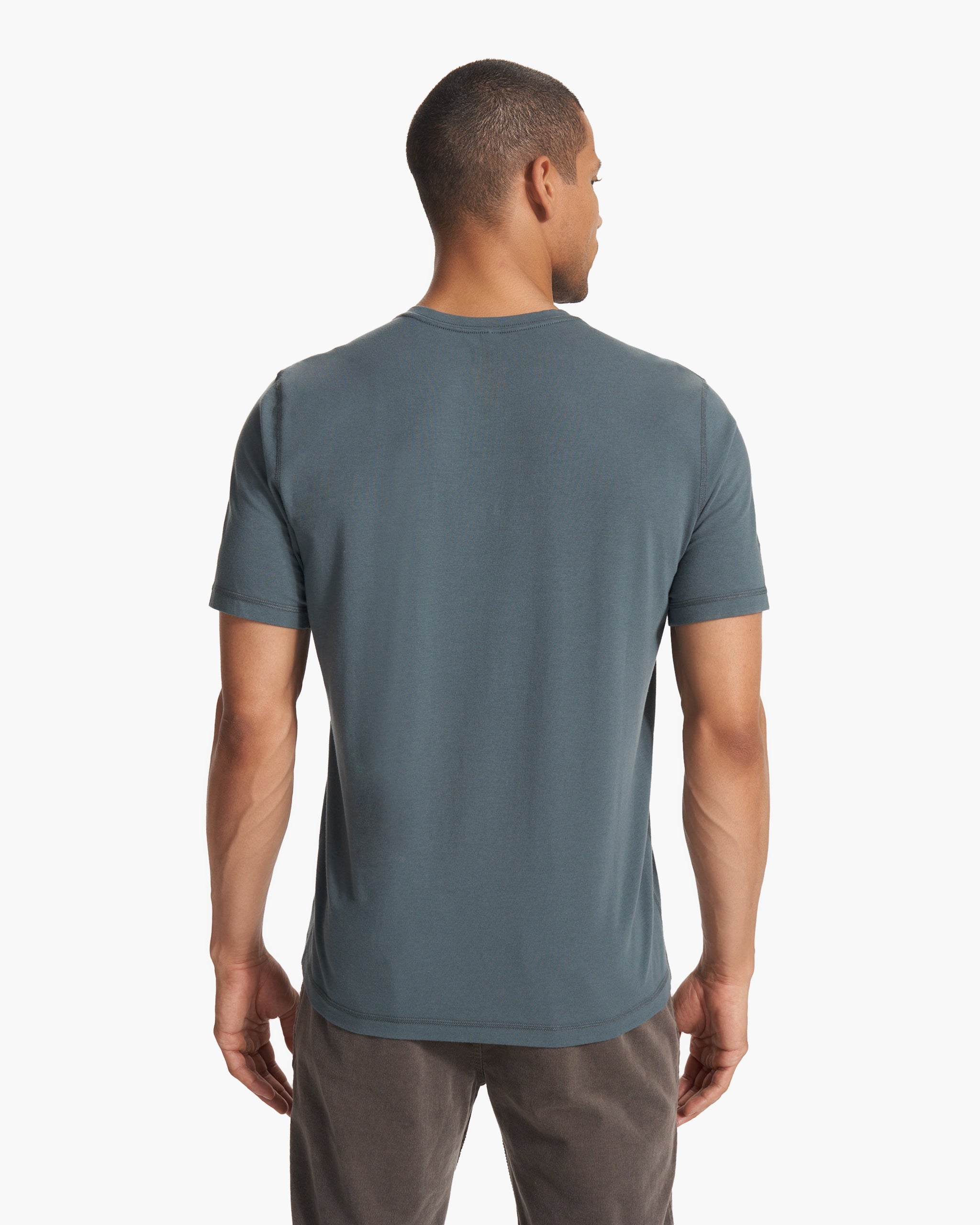 Short Sleeve Tuvalu Henley | Lake - Image 3