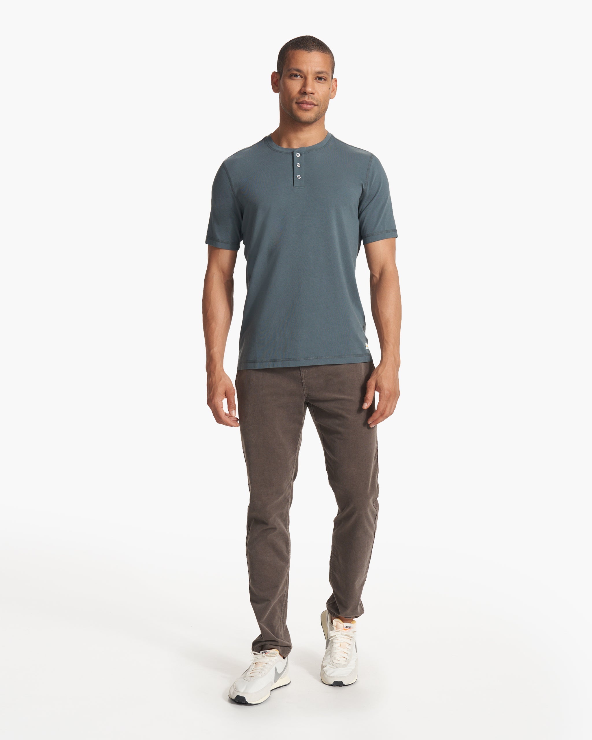 Short Sleeve Tuvalu Henley | Lake - Image 4
