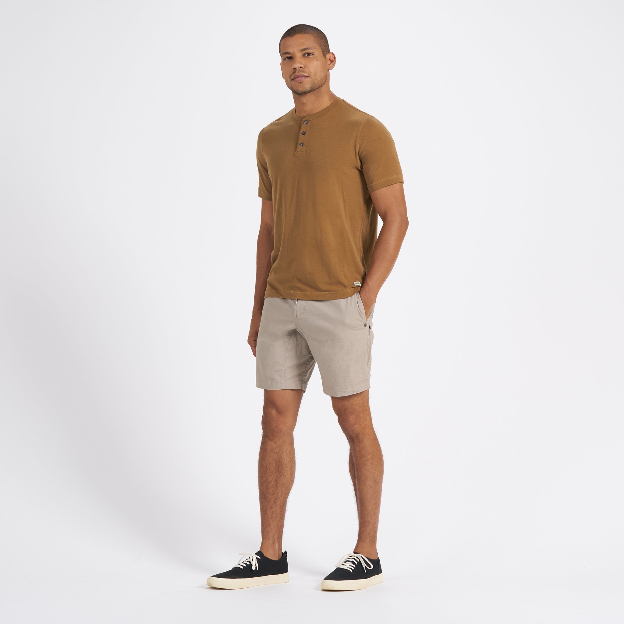 Short-Sleeve Tuvalu Henley | Tobacco - Image 4
