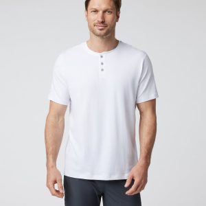 Short-Sleeve Tuvalu Henley | White