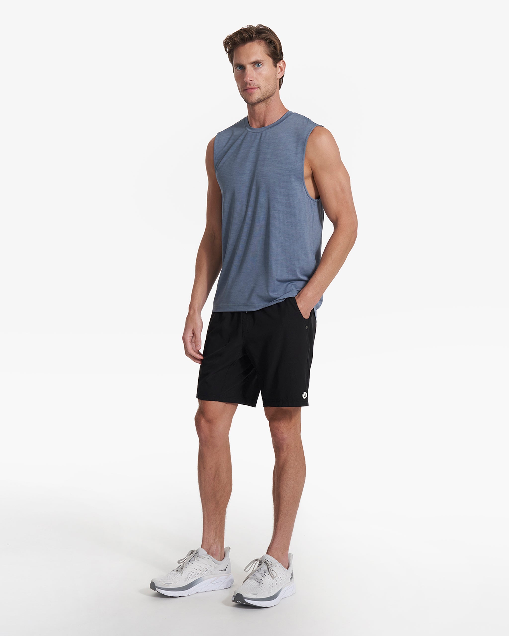 Zephyr Muscle Tee | Light Azure Heather - Image 4