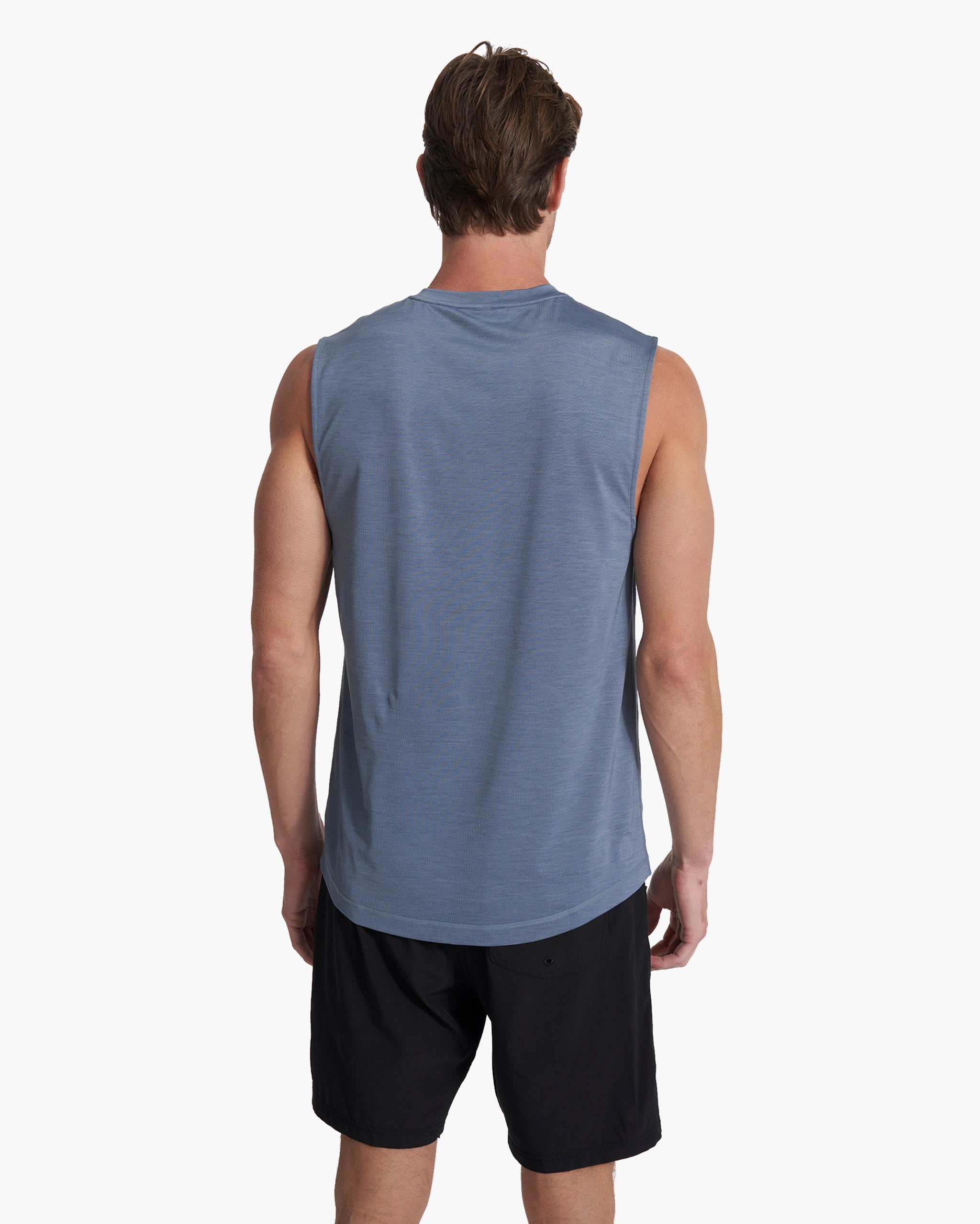 Zephyr Muscle Tee | Light Azure Heather - Image 3