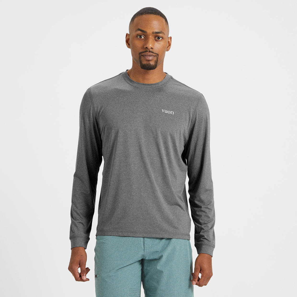 Long-Sleeve Uluwatu Water Tee | Charcoal Heather - Image 2