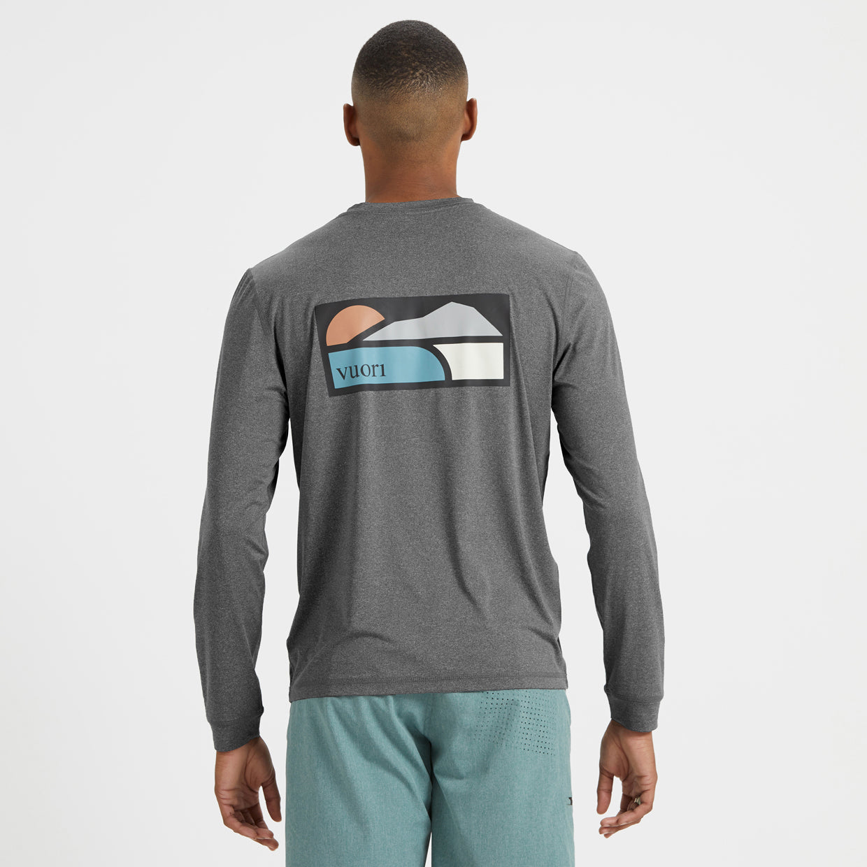 Long-Sleeve Uluwatu Water Tee | Charcoal Heather - Image 4